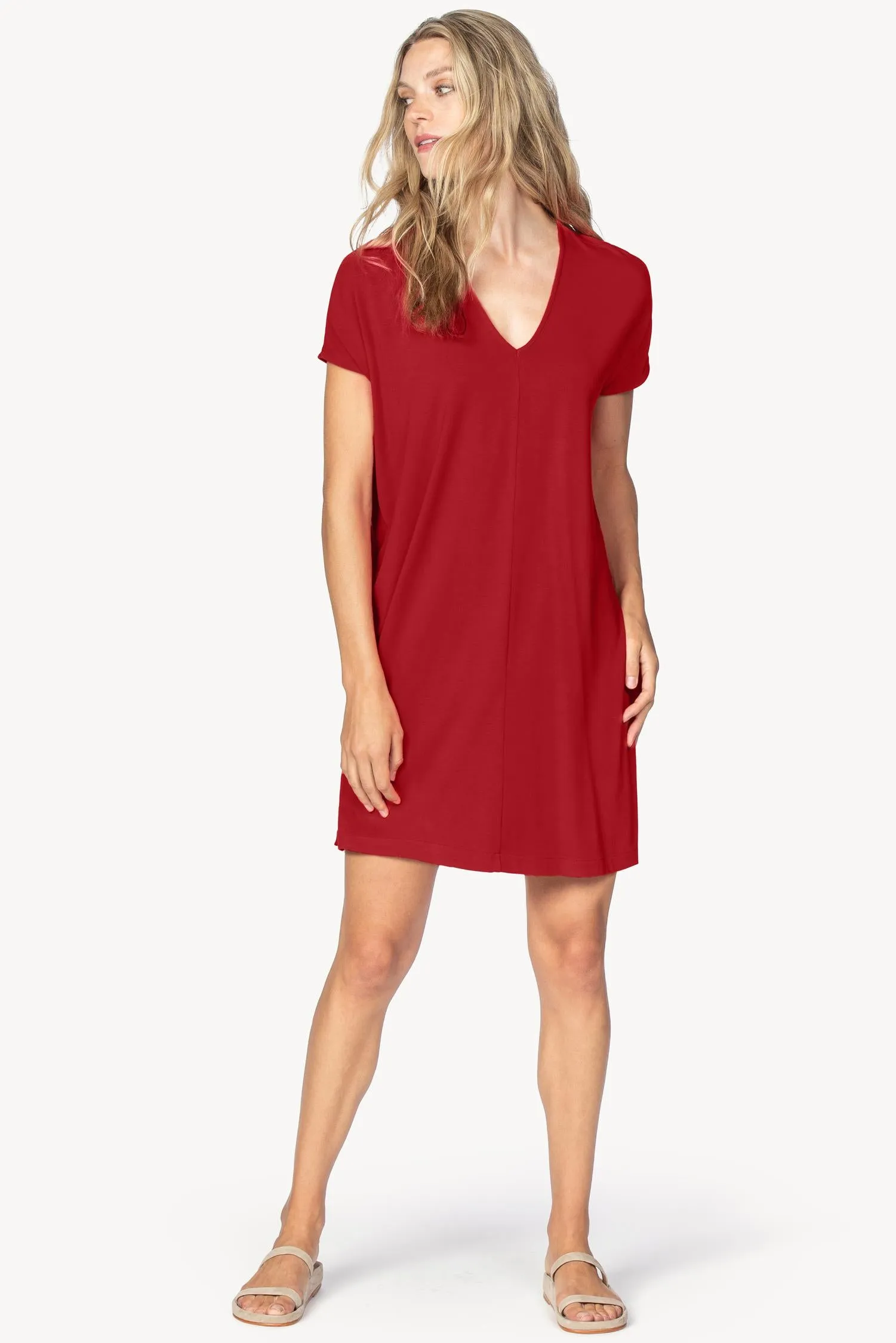 Double V-Neck Dress sold by Lilla P product image thumbnail 5