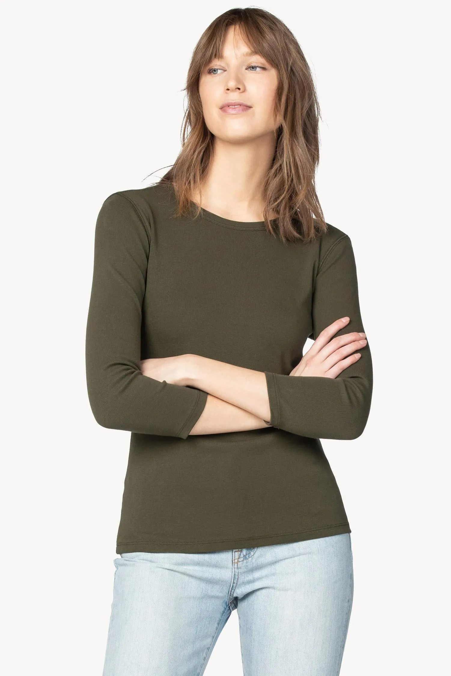 3/4 Sleeve Crew sold by Lilla P product image thumbnail 4