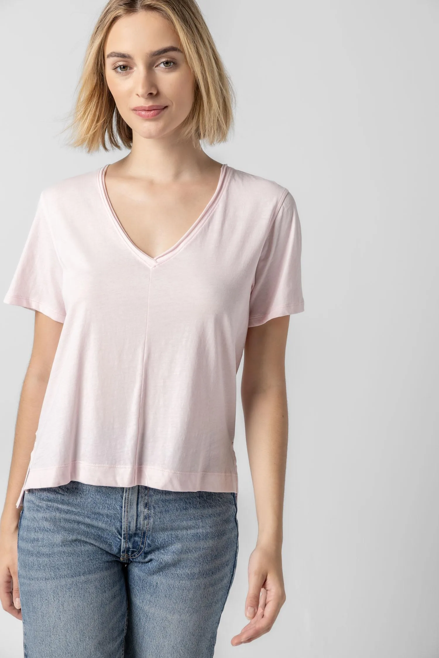 Easy Short Sleeve V-Neck sold by Lilla P product image thumbnail 5
