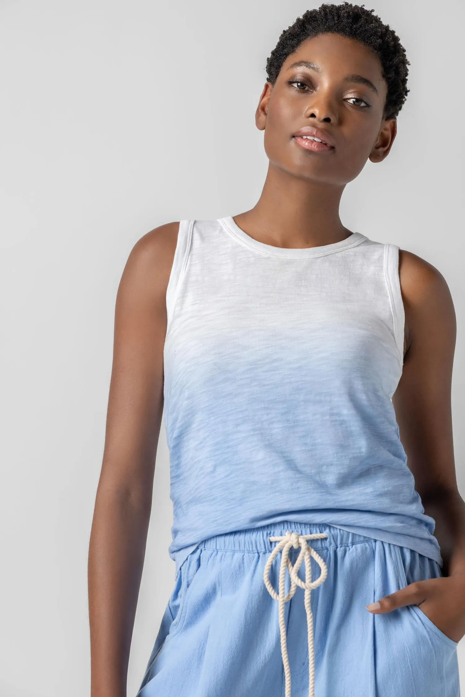 Ombre Back Seam Tank sold by Lilla P product image thumbnail 4