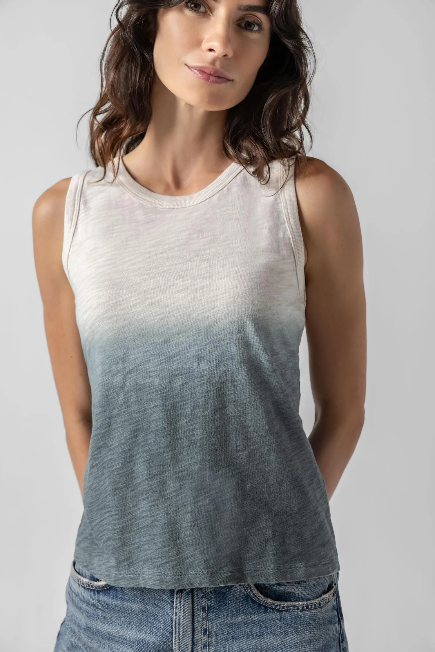 Ombre Back Seam Tank sold by Lilla P product image thumbnail 2