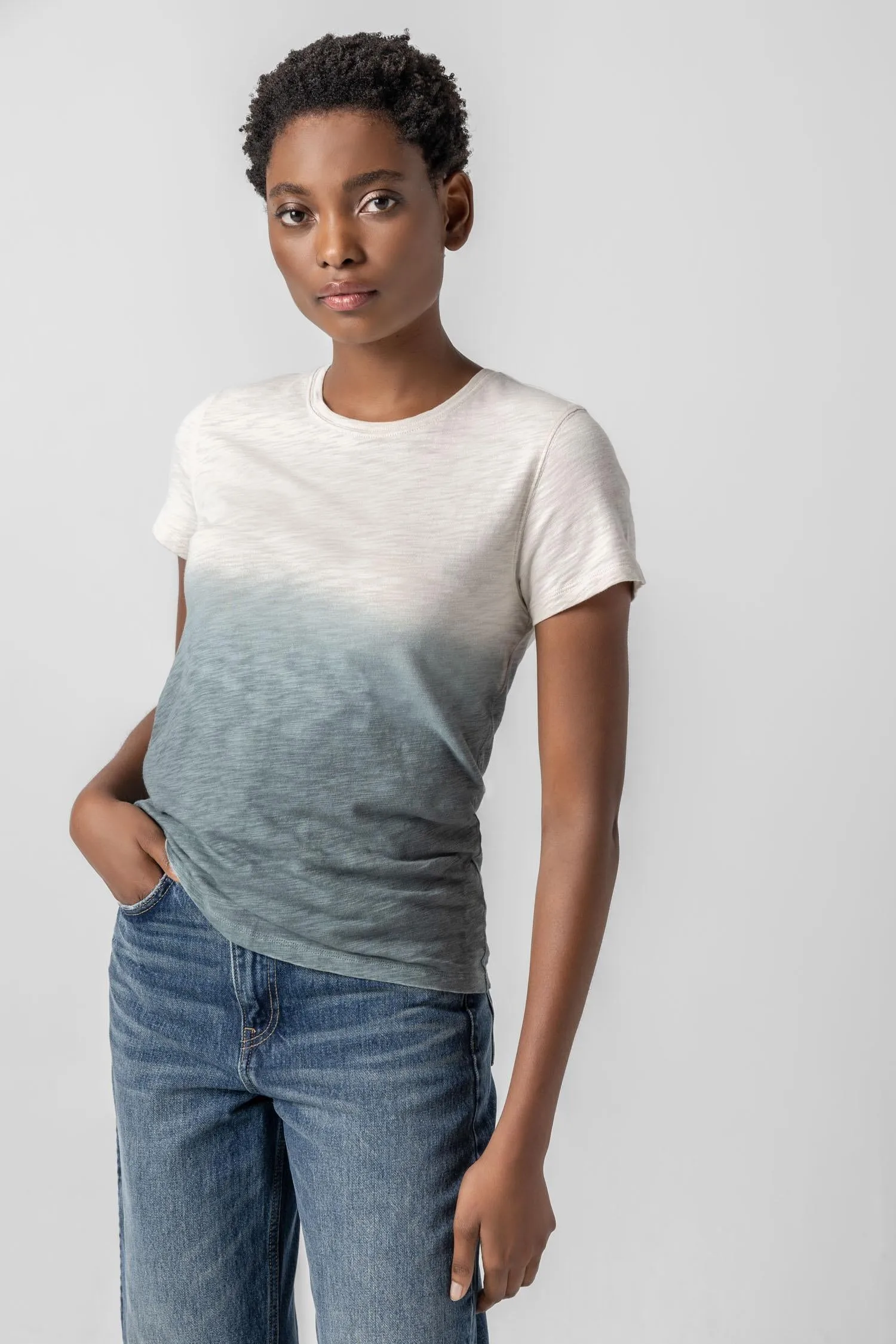 Ombre Short Sleeve Crewneck sold by Lilla P product image thumbnail 4