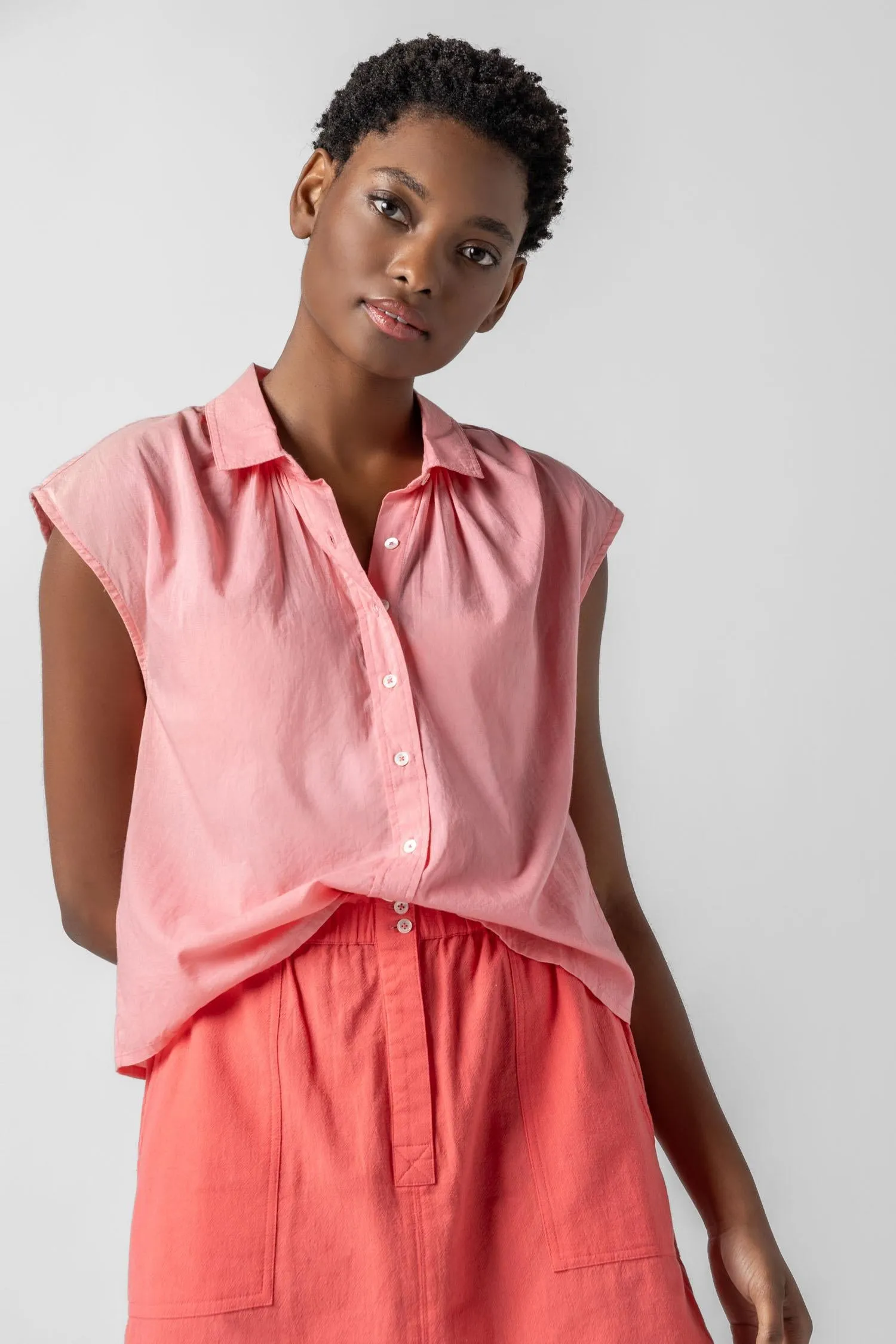 Short Sleeve Button Down sold by Lilla P product image thumbnail 3