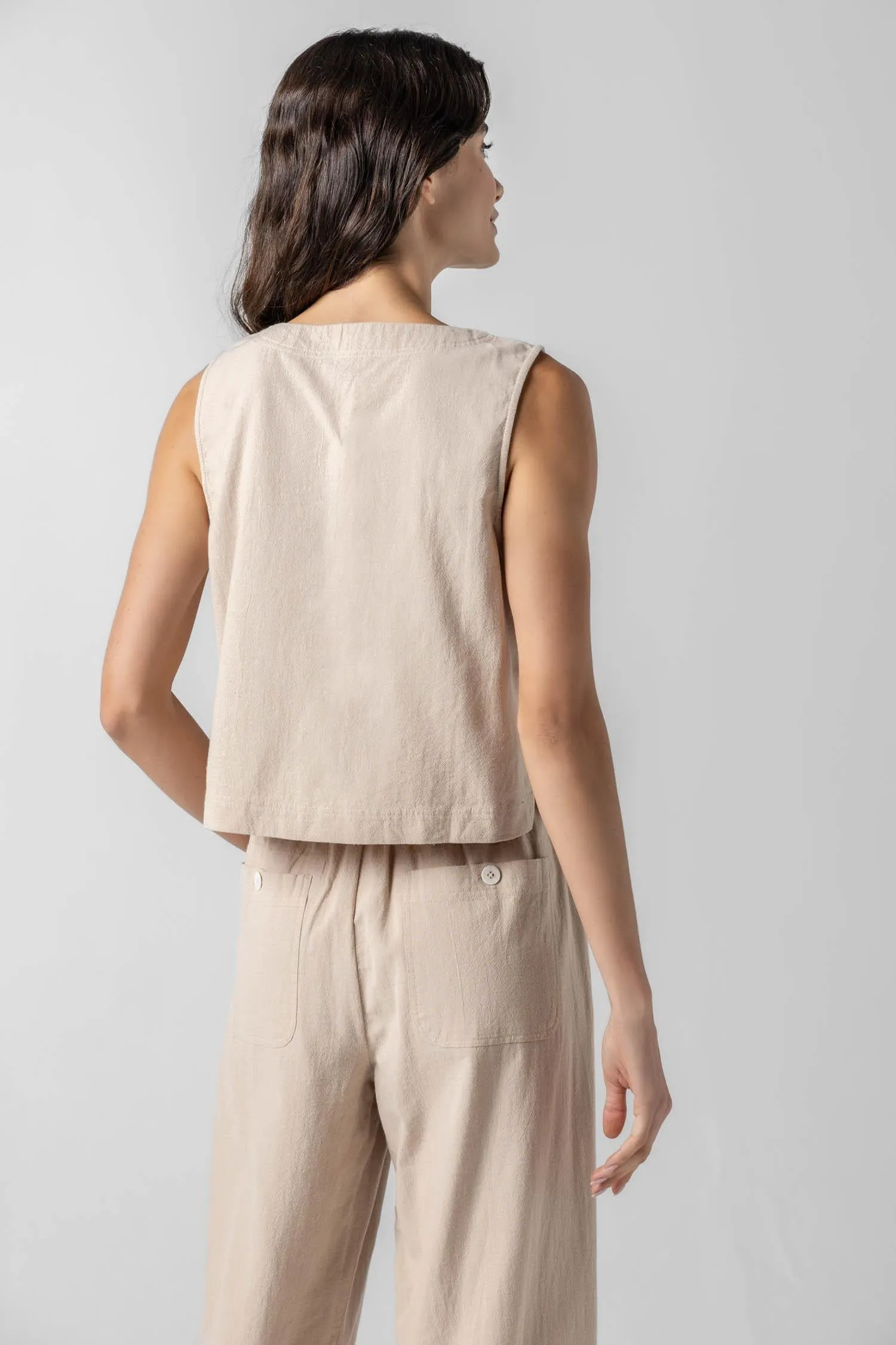 Cross Front Sleeveless Top sold by Lilla P product image thumbnail 3