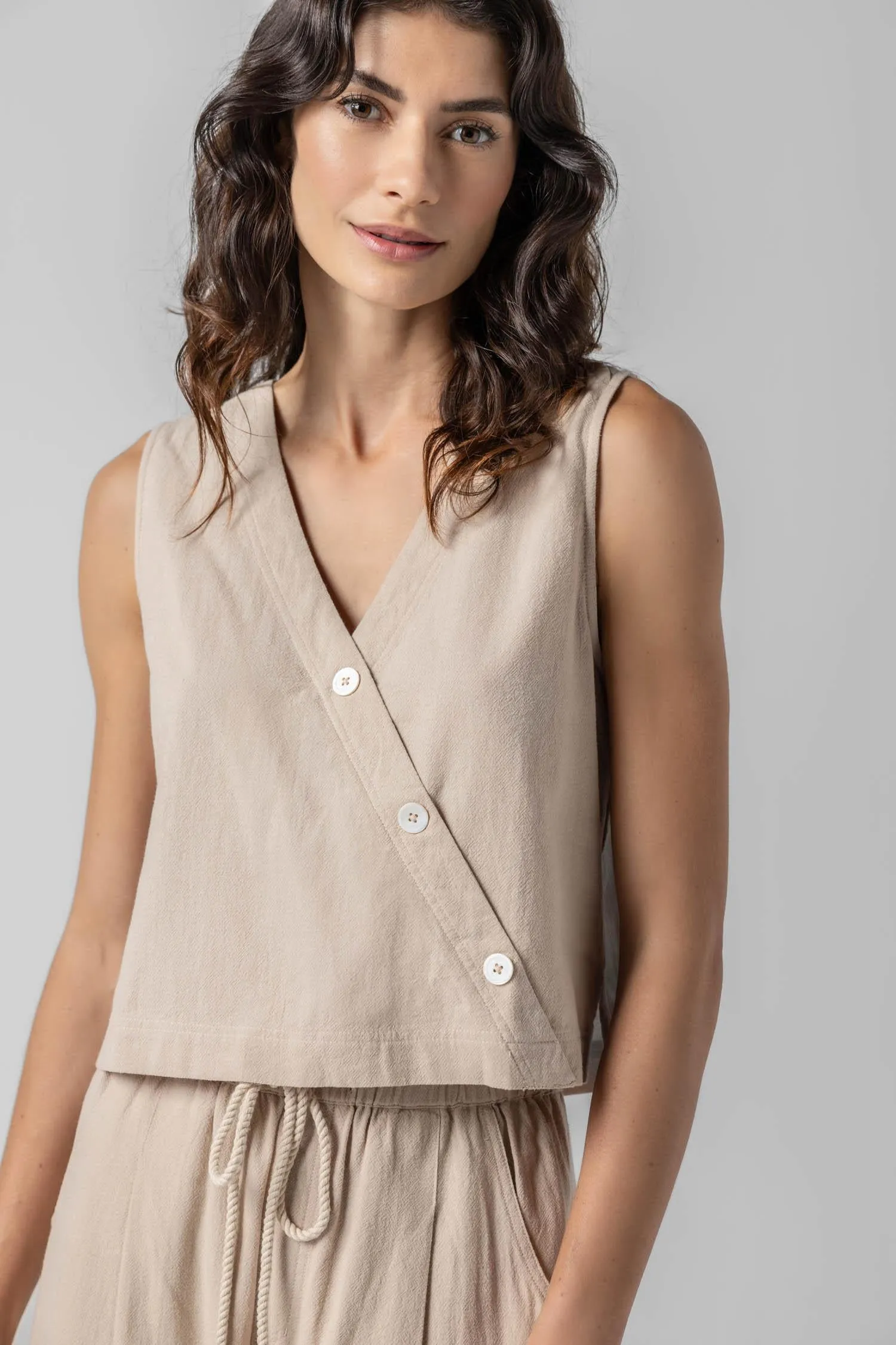 Cross Front Sleeveless Top sold by Lilla P product image thumbnail 2