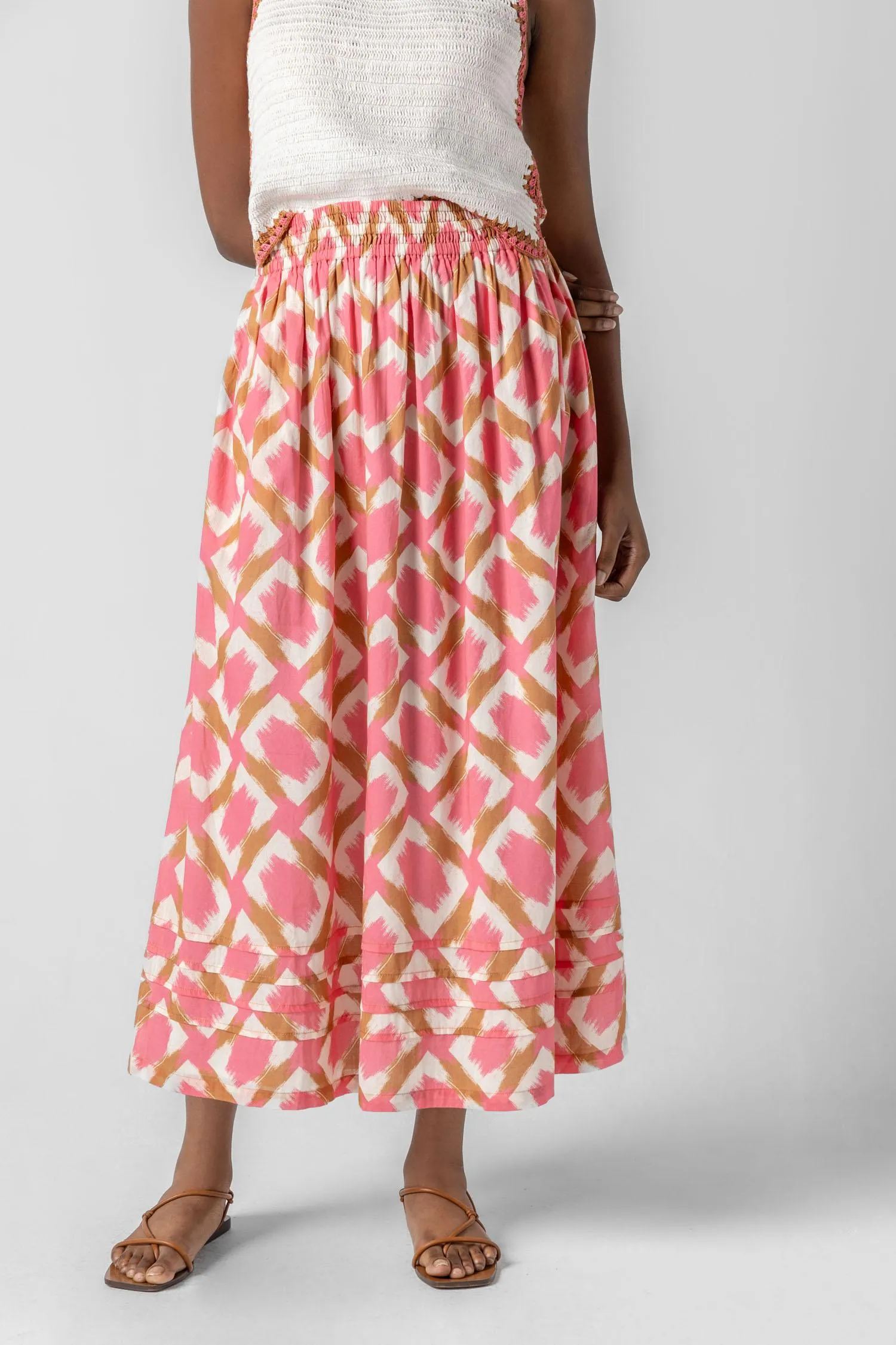 Shirred Elastic Waist Skirt sold by Lilla P