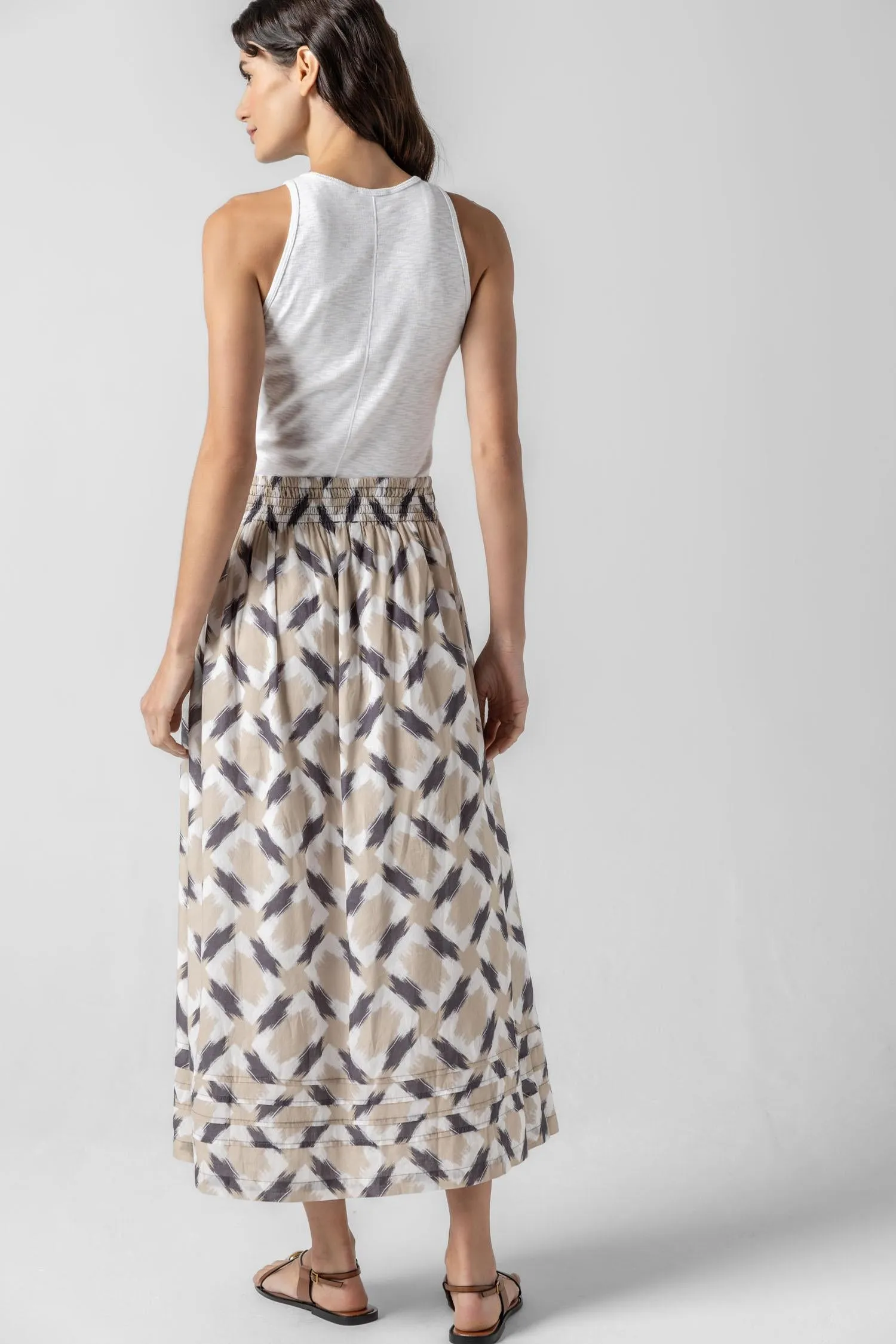 Shirred Elastic Waist Skirt sold by Lilla P product image thumbnail 5