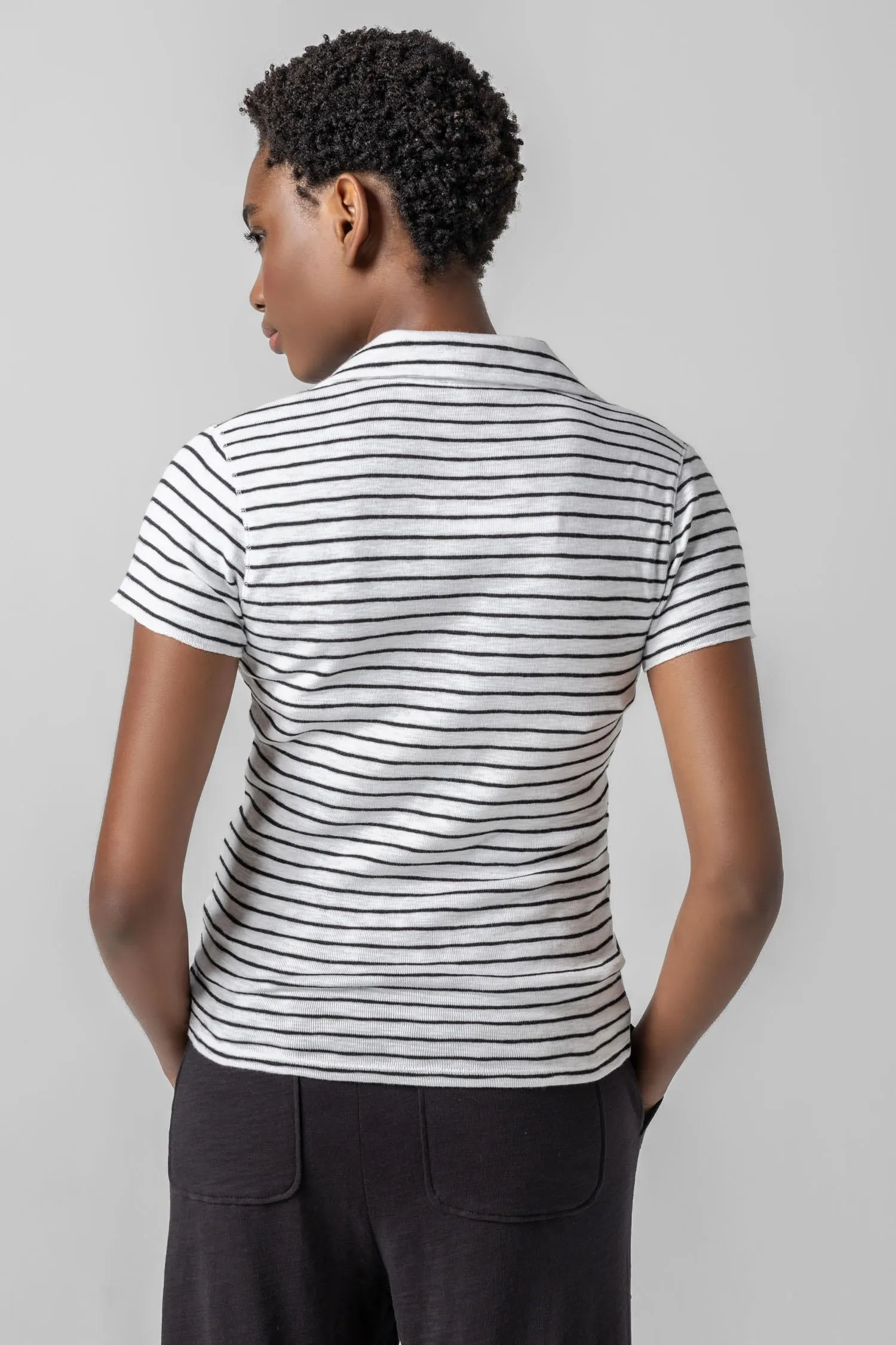 Striped Polo Tee sold by Lilla P product image thumbnail 2