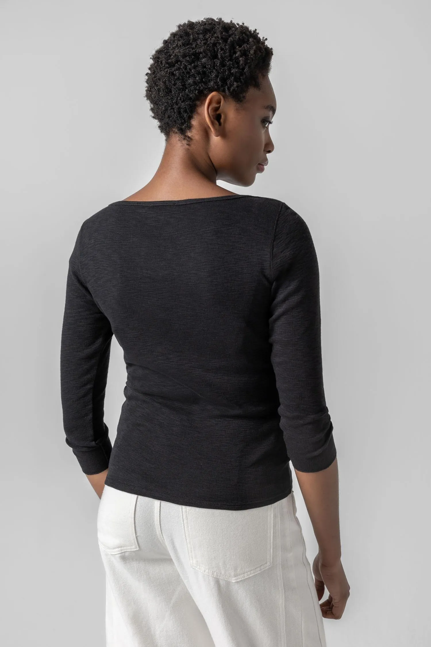 Striped 3/4 Sleeve Boatneck sold by Lilla P product image thumbnail 2