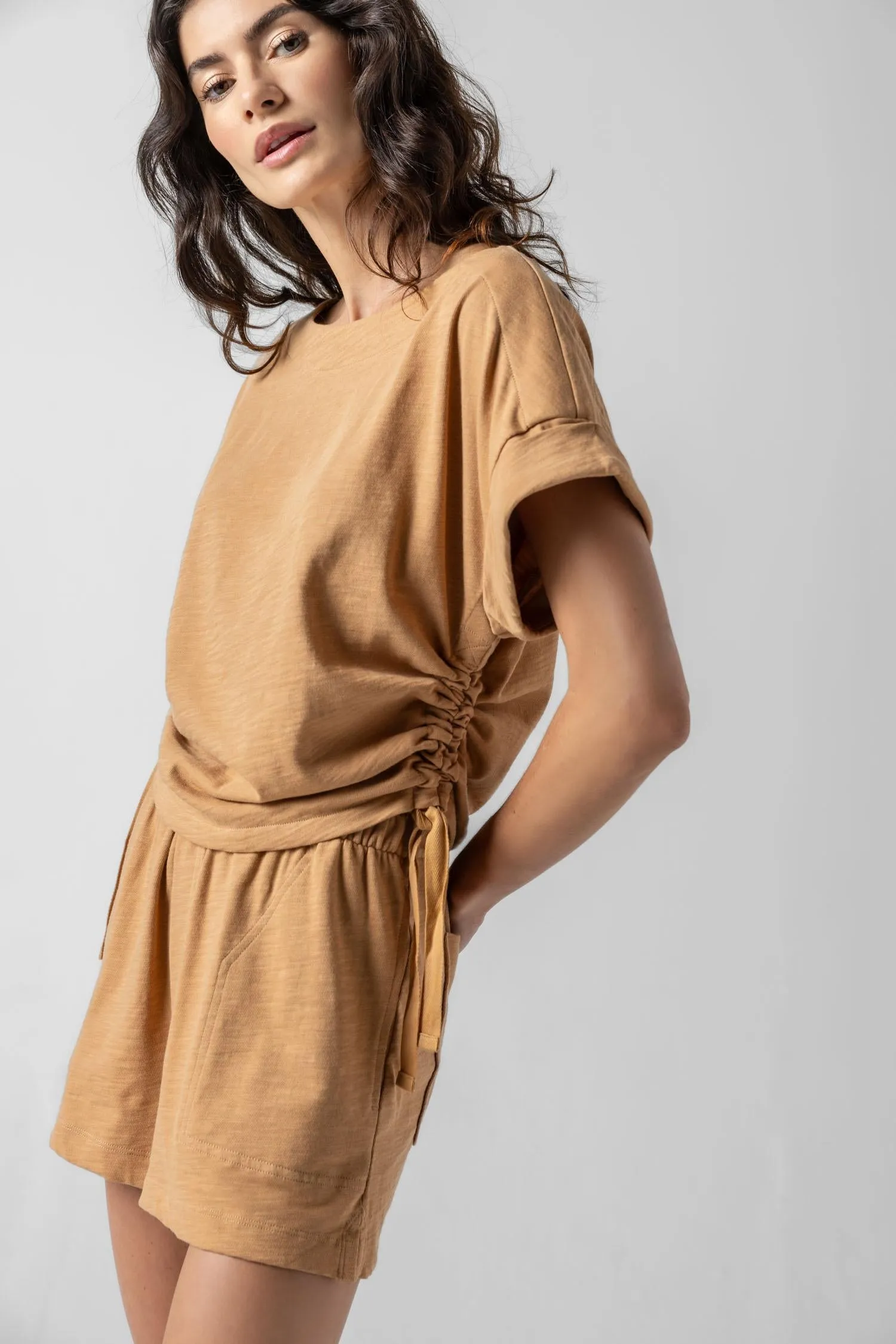 Ruched Side Boatneck sold by Lilla P