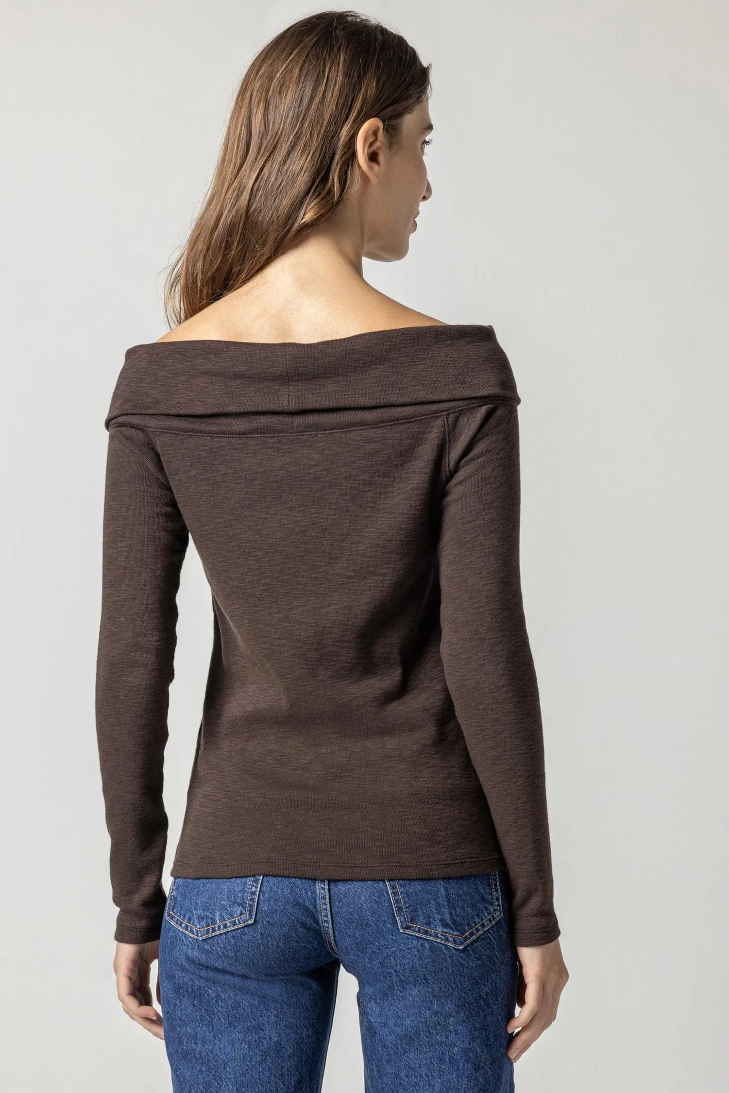 Long Sleeve Off the Shoulder Top sold by Lilla P product image thumbnail 2