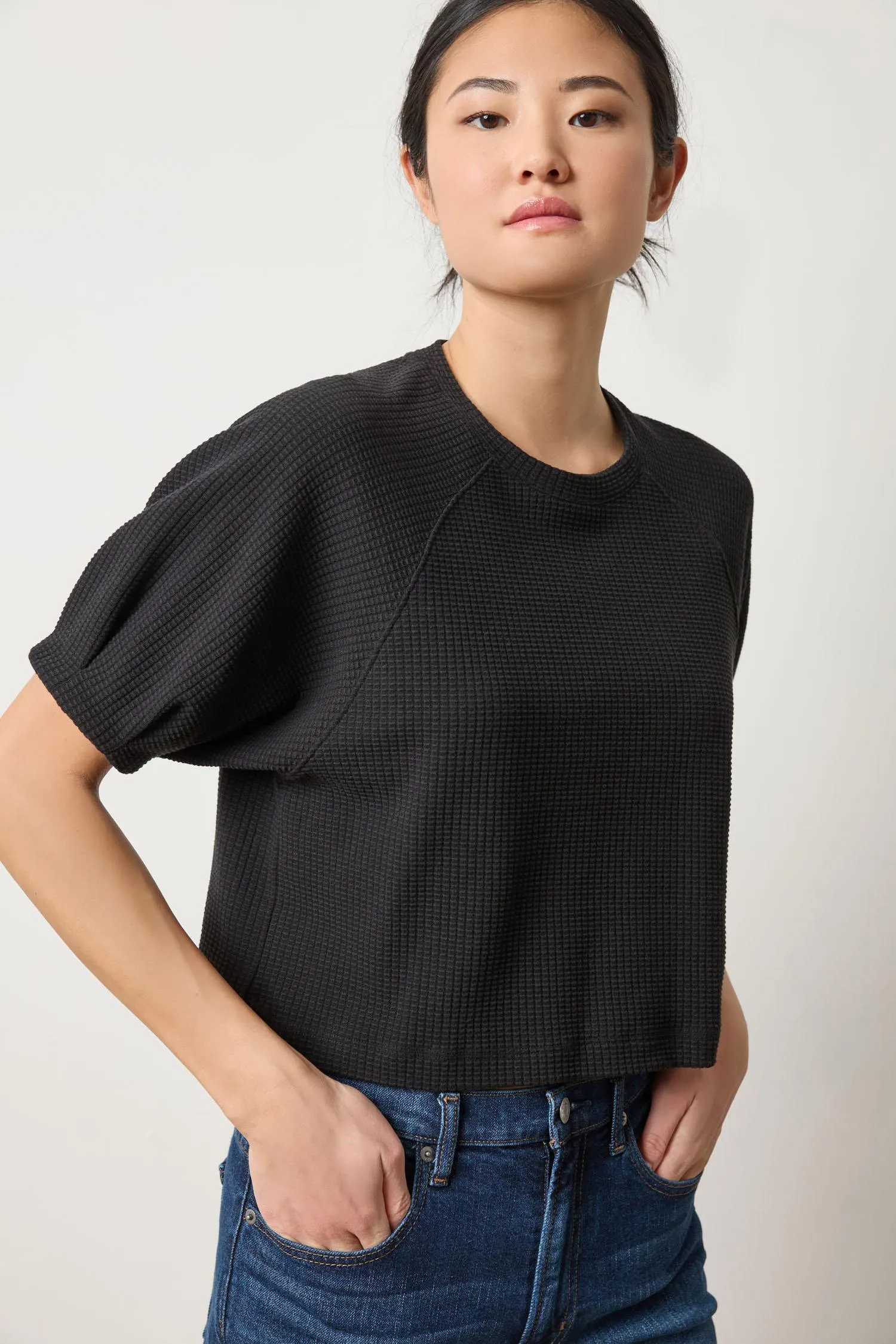 Pleated Sleeve Top sold by Lilla P product image thumbnail 3