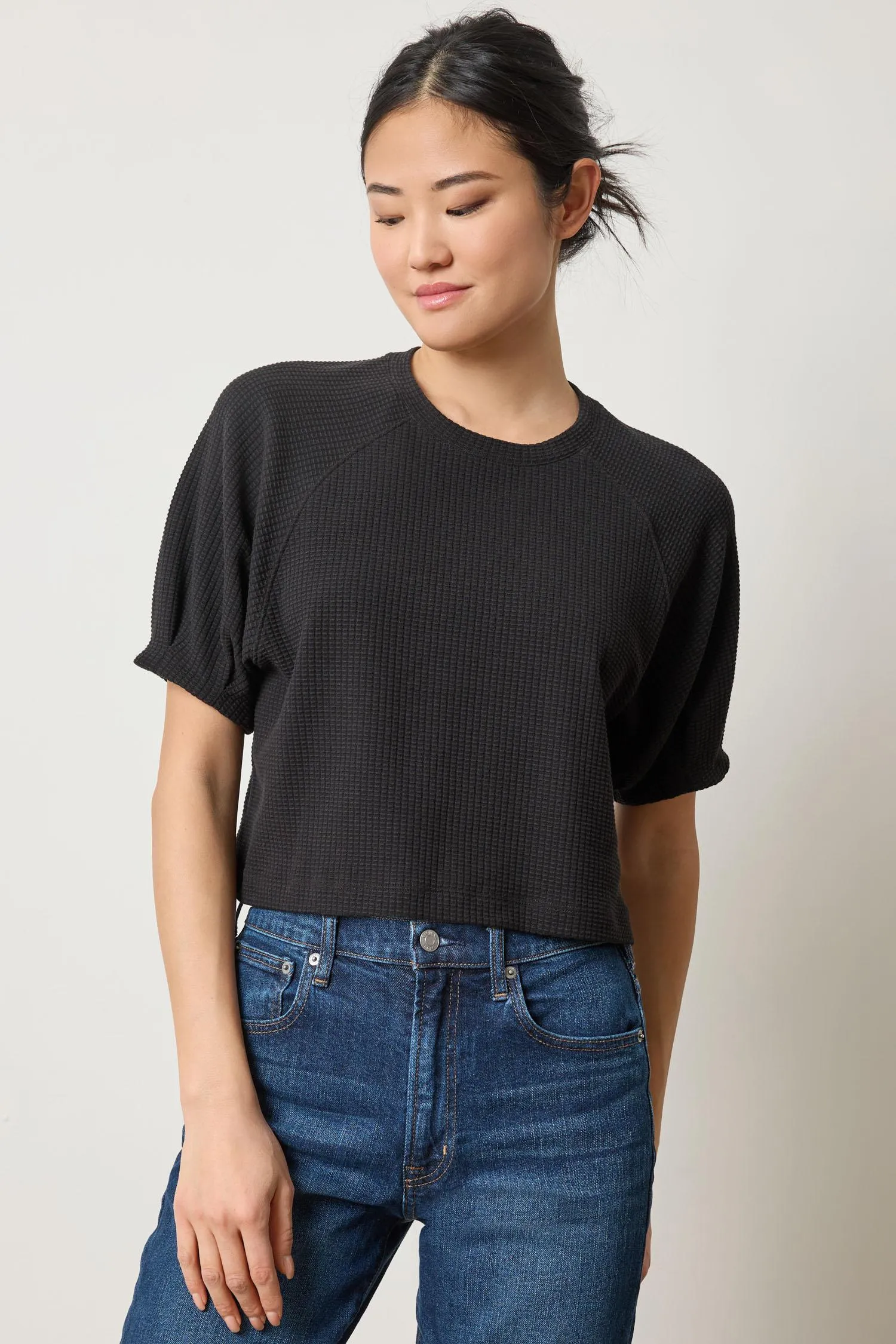 Pleated Sleeve Top sold by Lilla P