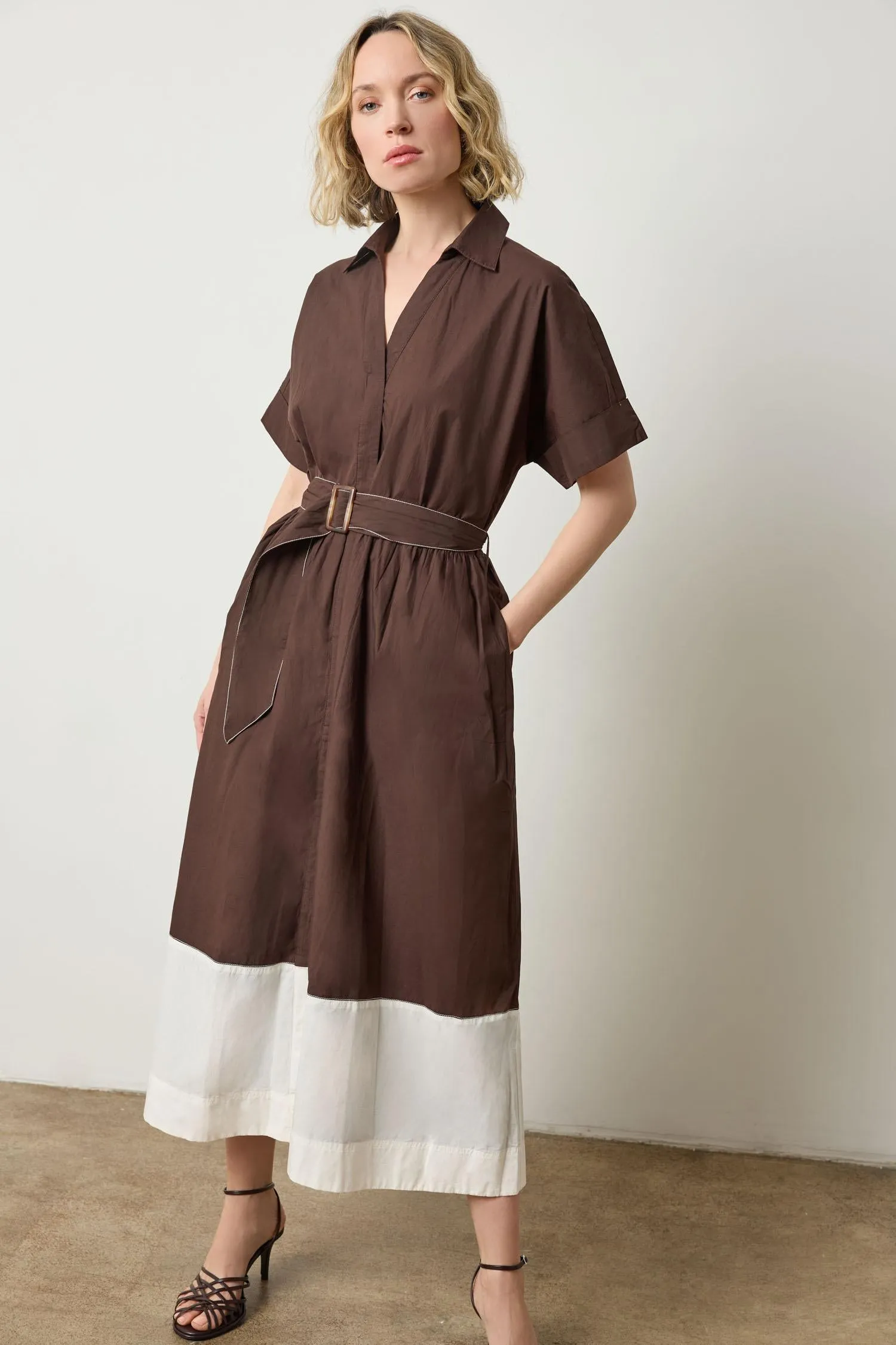 Collared Maxi Shirt Dress sold by Lilla P product image thumbnail 3