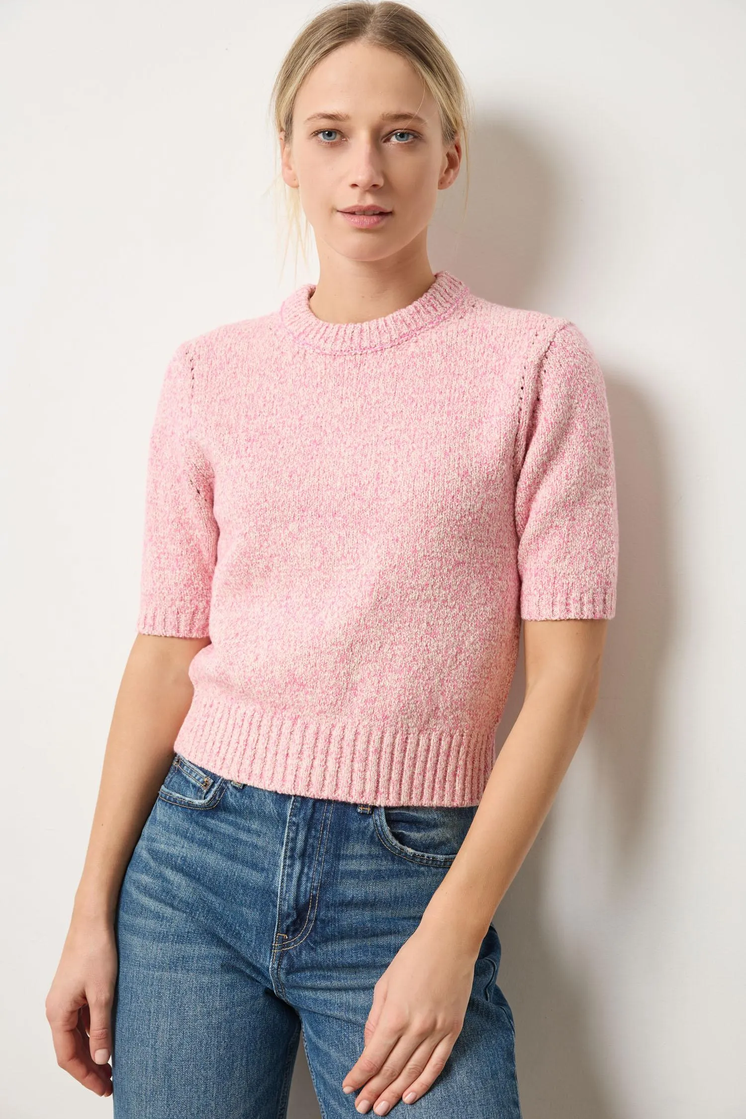 Short Sleeve Marled Pullover sold by Lilla P product image thumbnail 4