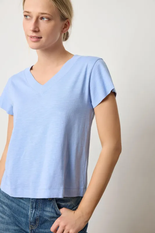 Relaxed Short Sleeve V-Neck Tee sold by Lilla P