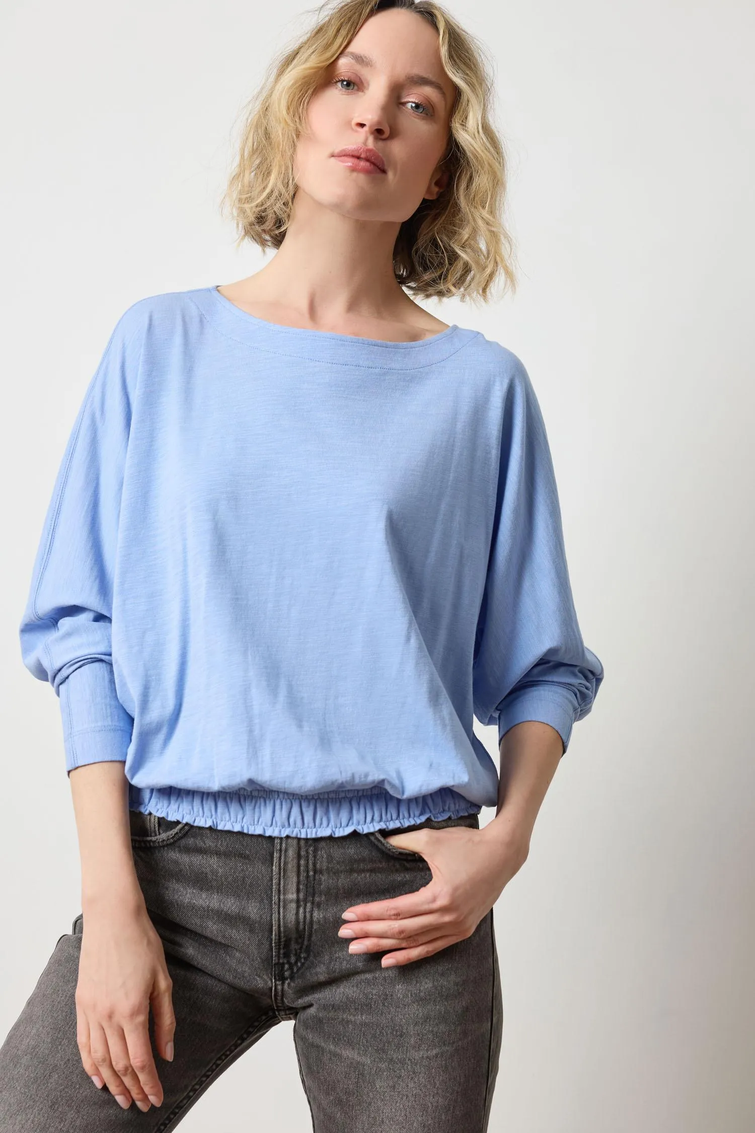 Elastic Hem Dolman Boatneck sold by Lilla P product image thumbnail 5