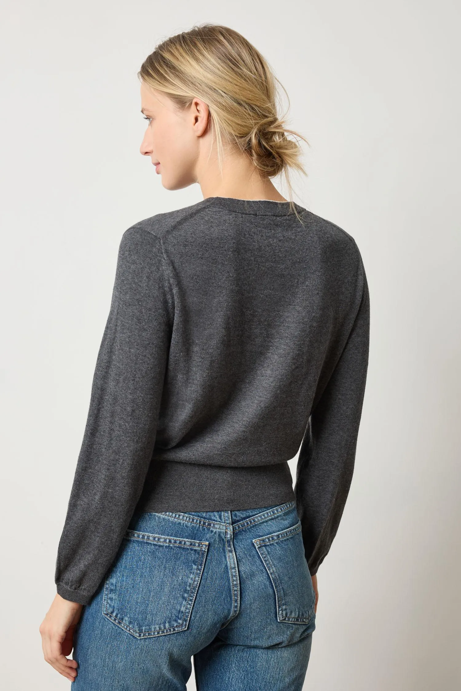 Shirred Sleeve Crewneck Sweater sold by Lilla P product image thumbnail 4