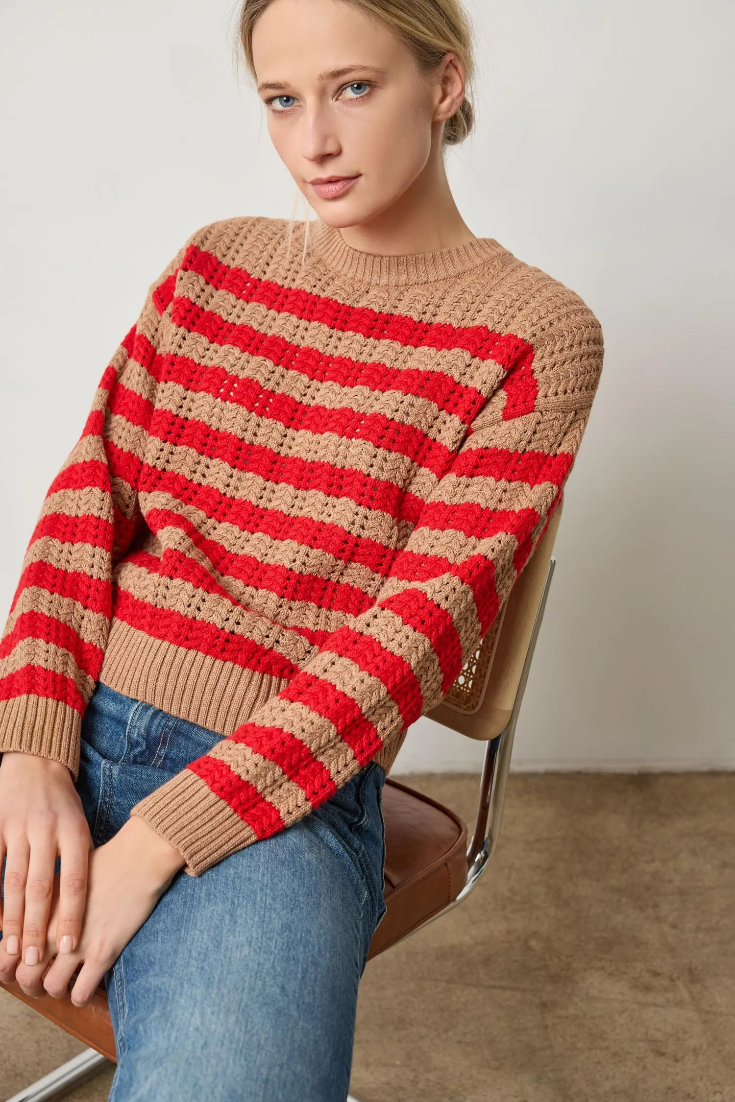 Stripe Stitch Sweater sold by Lilla P