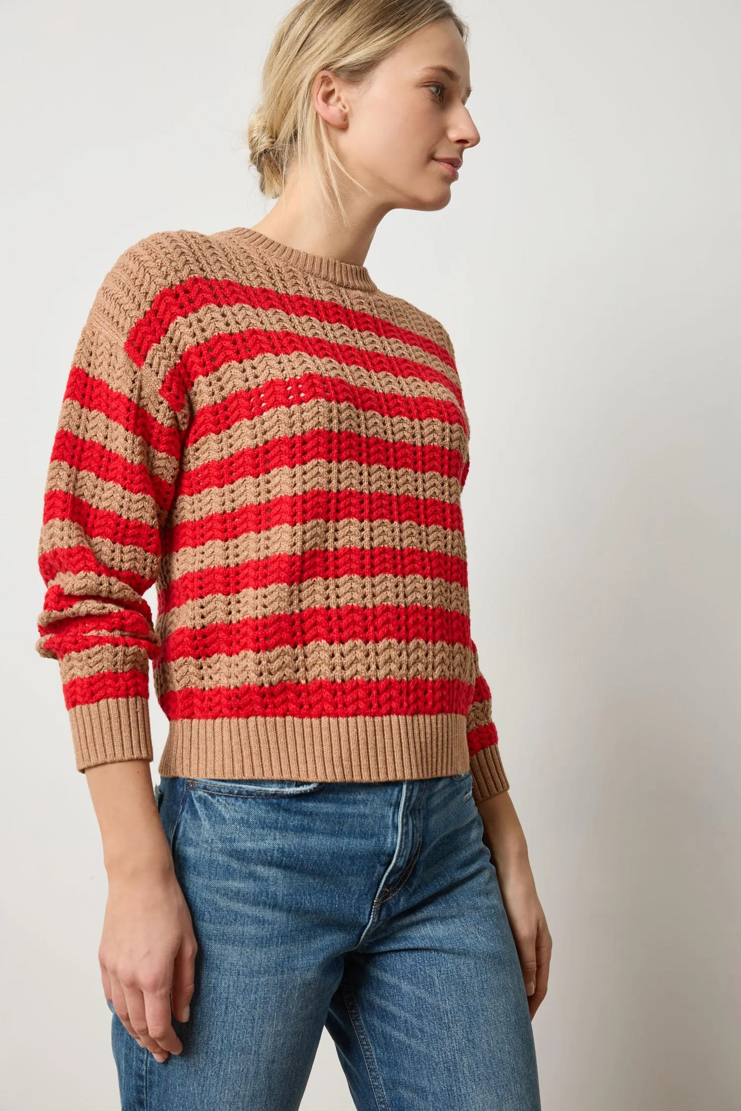 Stripe Stitch Sweater sold by Lilla P product image thumbnail 3