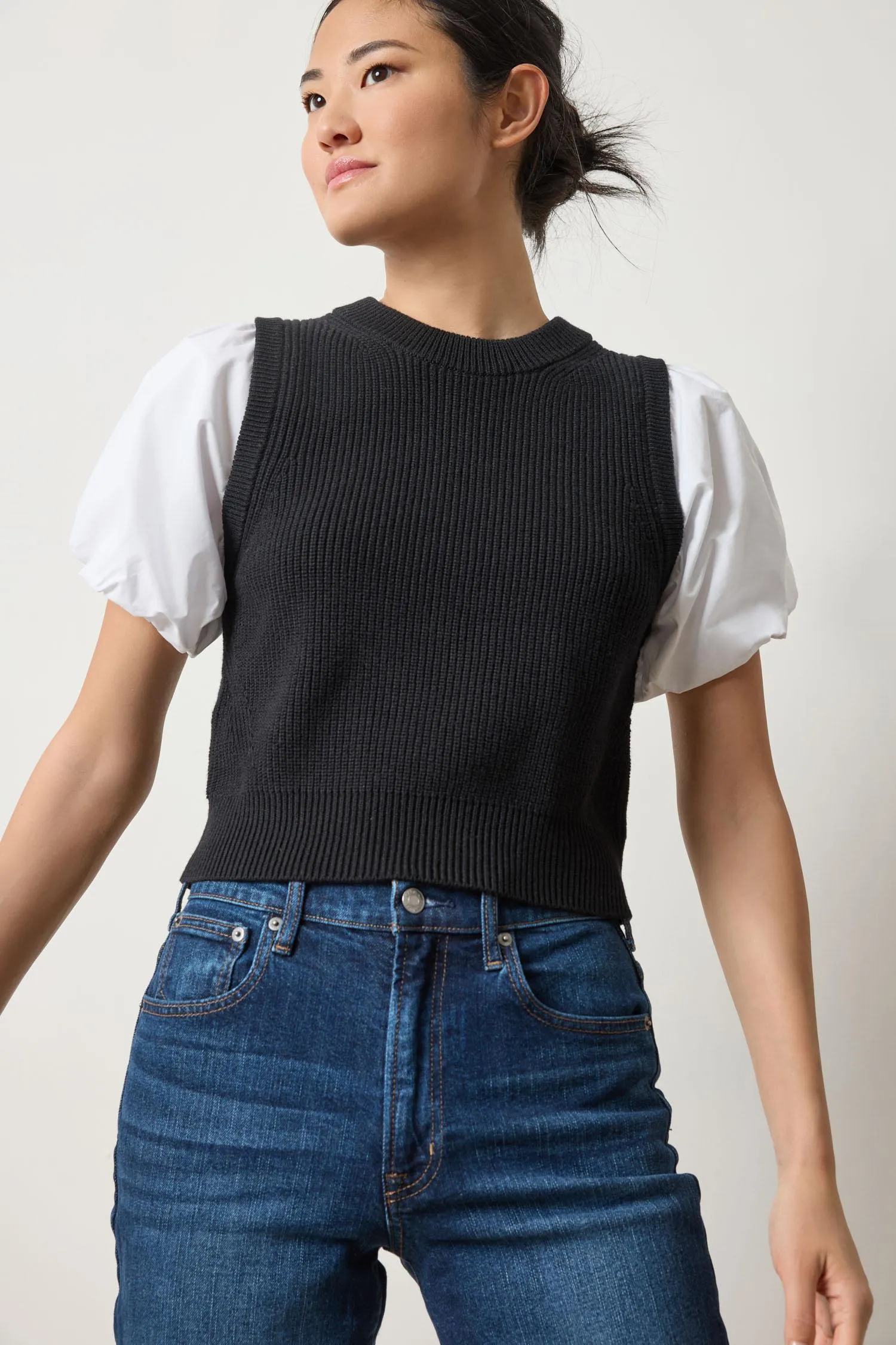 Mixed Media Pullover Sweater sold by Lilla P product image thumbnail 3