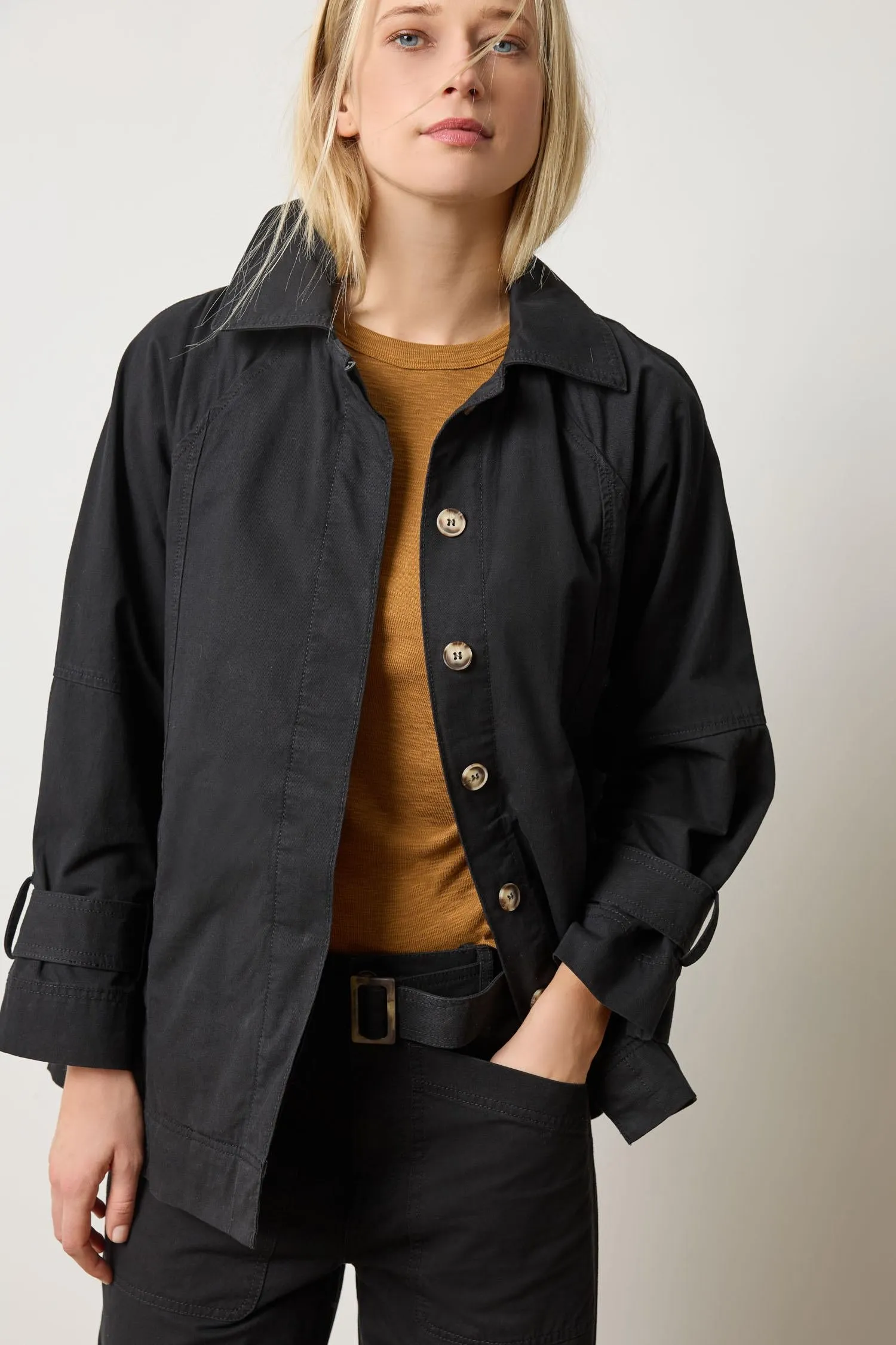 Collared Twill Jacket sold by Lilla P product image thumbnail 5