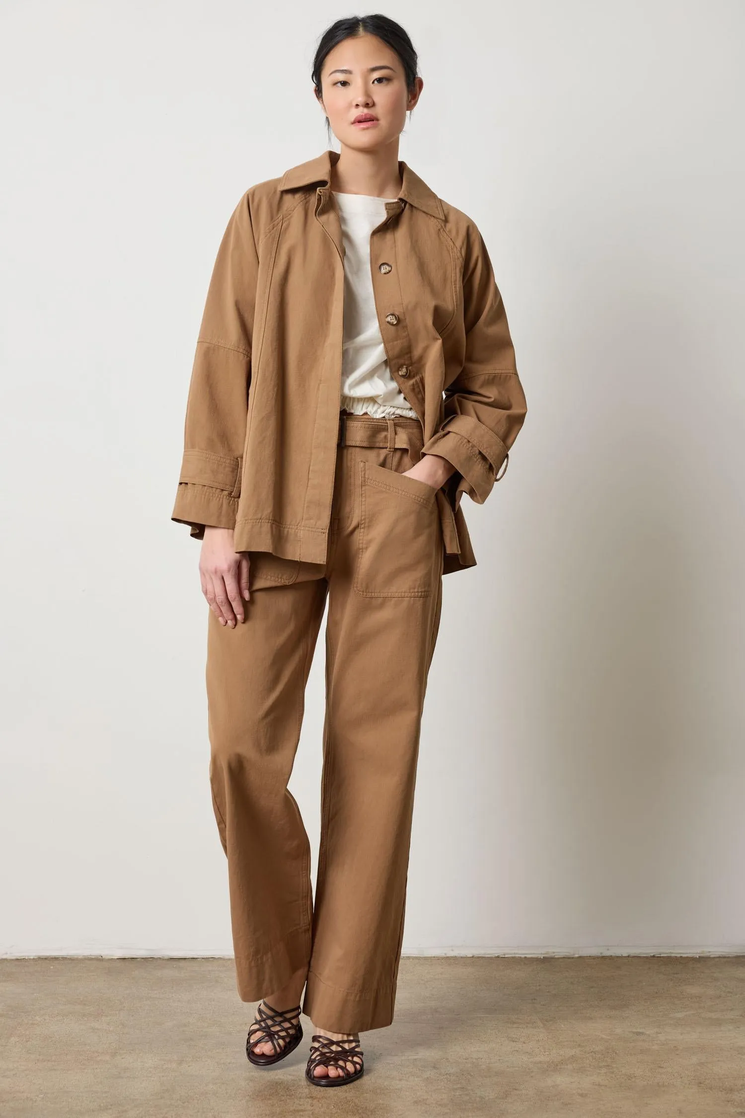 Collared Twill Jacket sold by Lilla P product image thumbnail 3