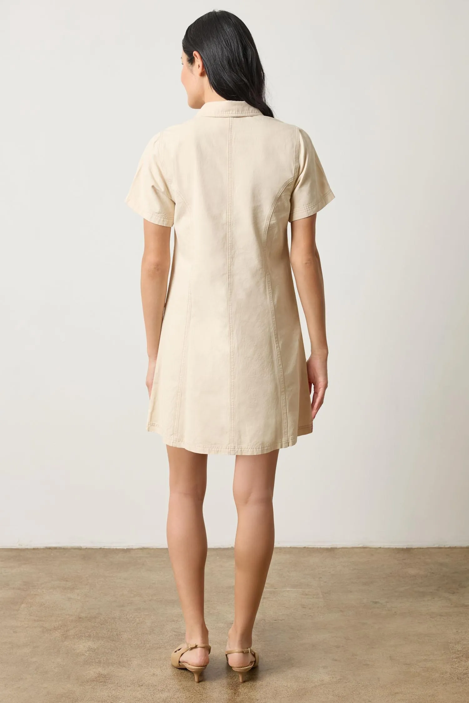 Twill Paneled Shirt Dress sold by Lilla P product image thumbnail 2