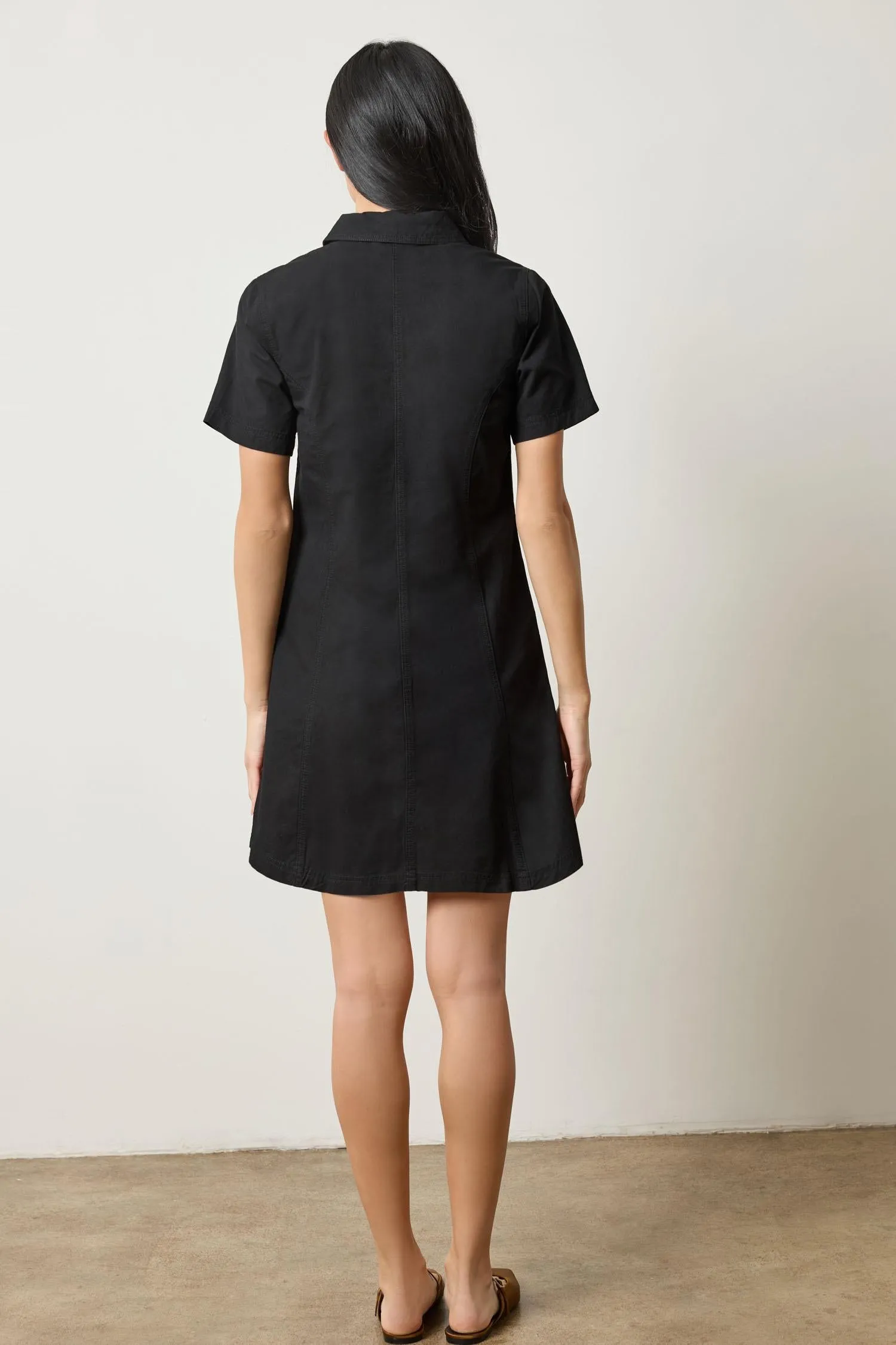 Twill Paneled Shirt Dress sold by Lilla P product image thumbnail 5