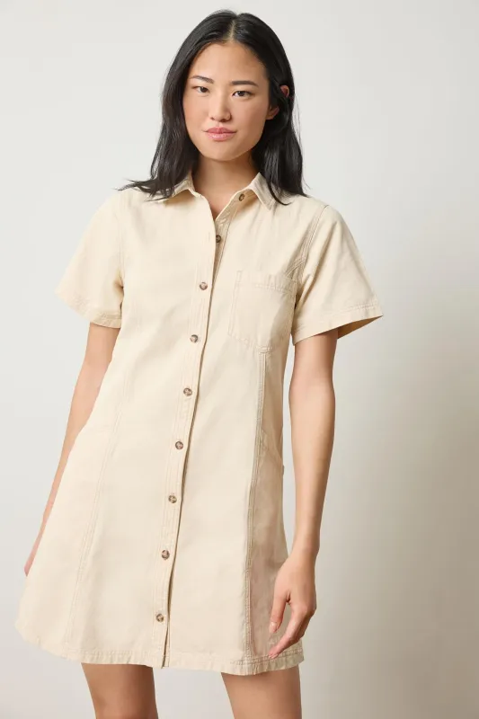 Twill Paneled Shirt Dress sold by Lilla P