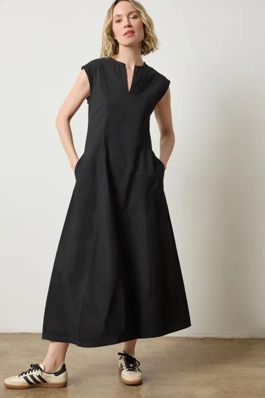 Twill Princess Seam Maxi Dress made by Lilla P