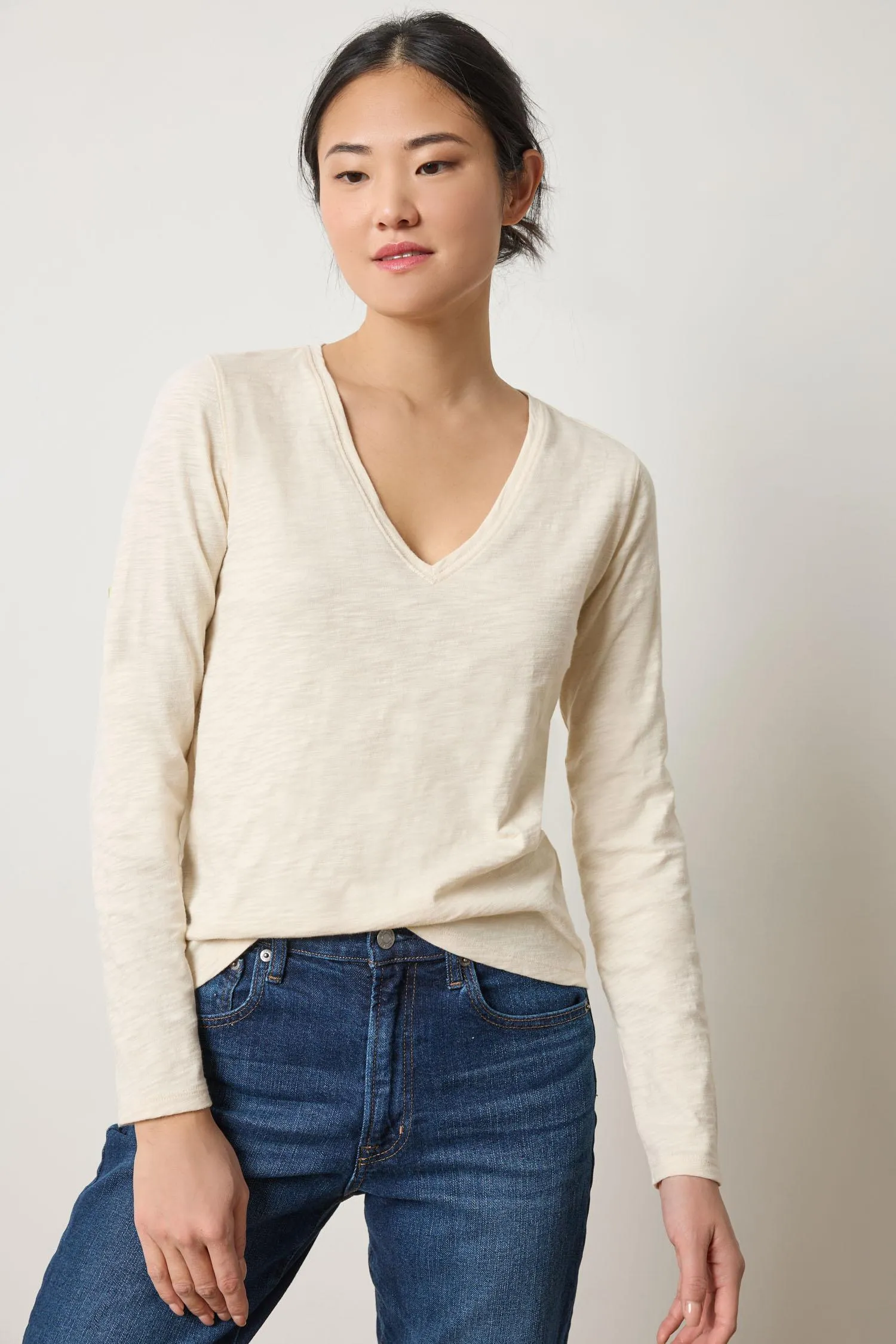 Long Sleeve V-Neck sold by Lilla P product image thumbnail 5