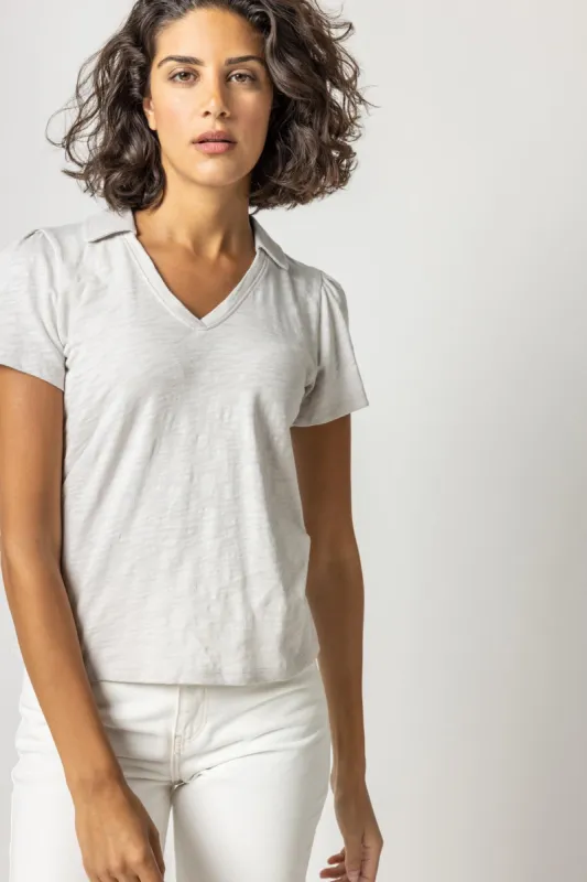 Short Sleeve V-Neck Polo sold by Lilla P