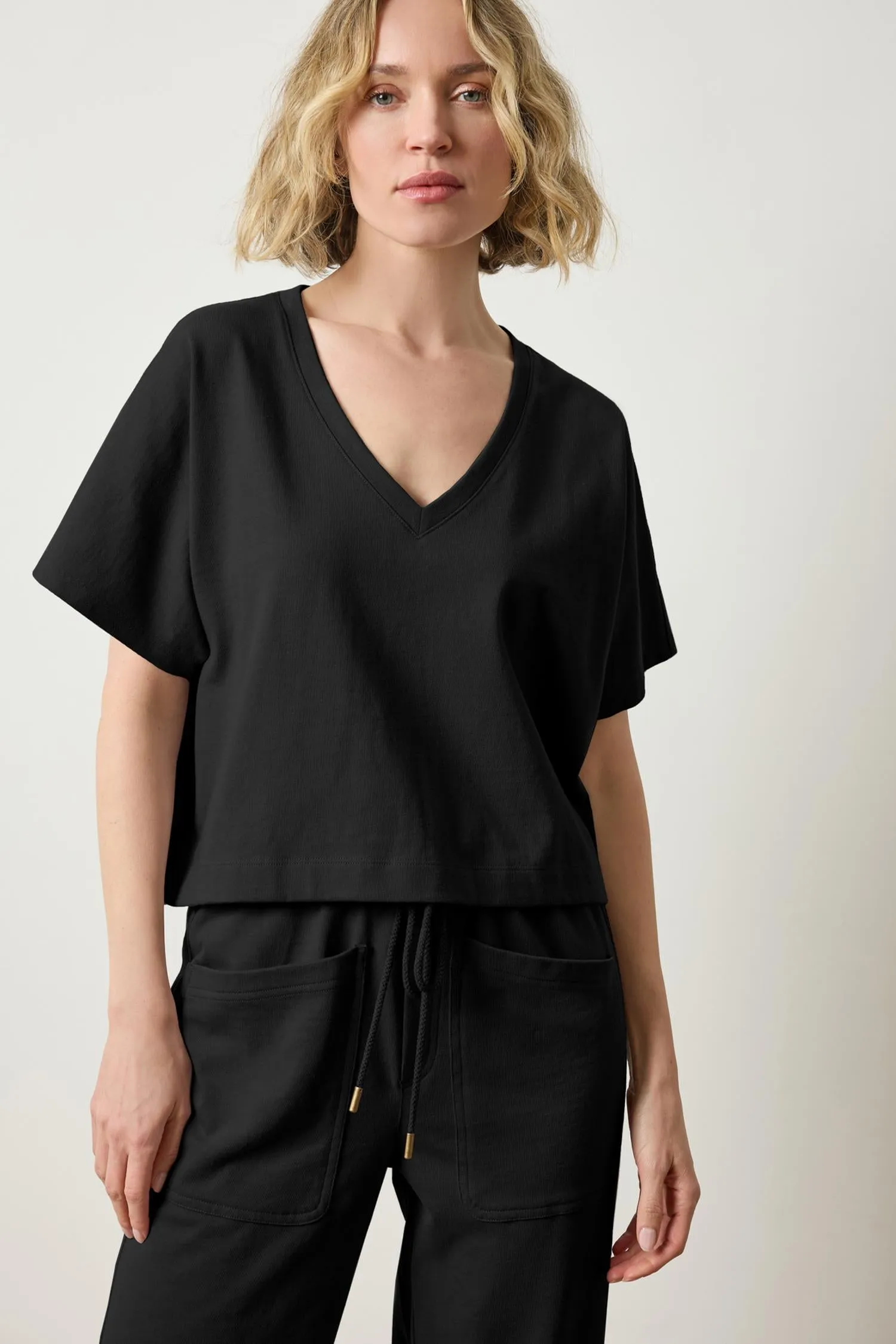 Short Sleeve V-Neck Dolman sold by Lilla P product image thumbnail 4