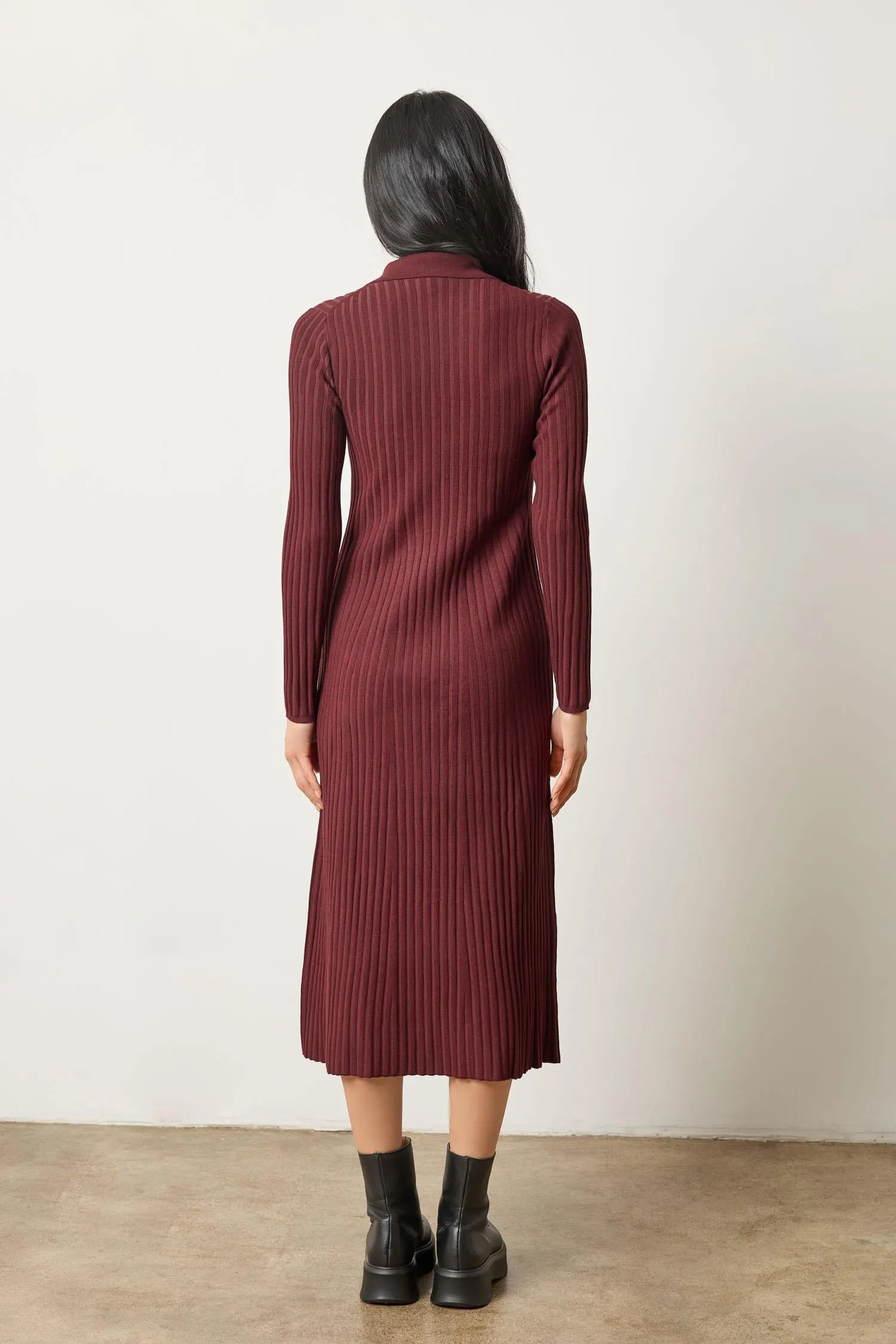 Long Sleeve Rib Henley Dress sold by Lilla P product image thumbnail 2