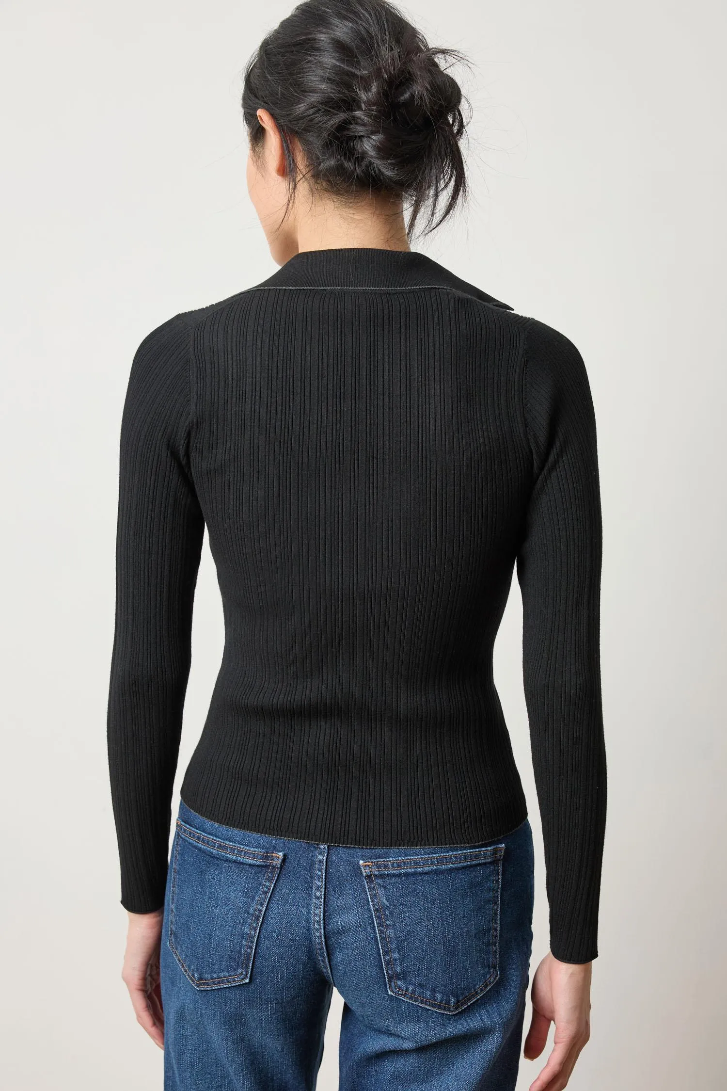 Long Sleeve Rib Henley Sweater sold by Lilla P product image thumbnail 5