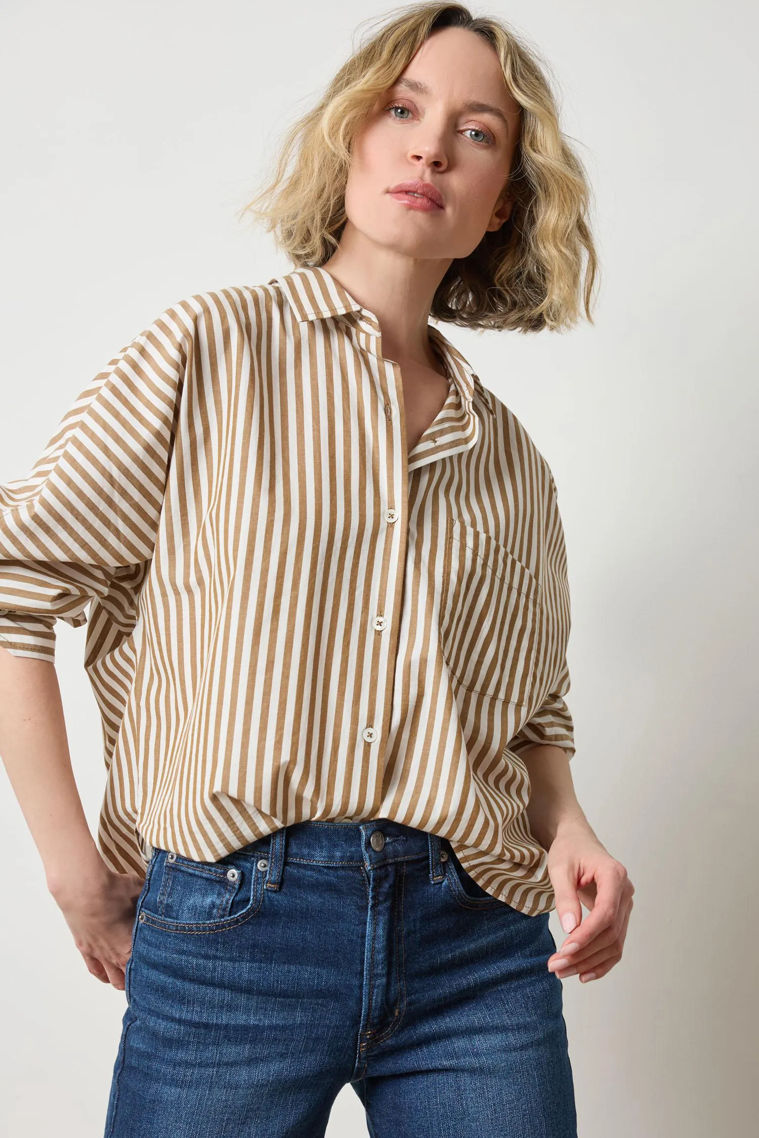 Dolman Sleeve Button Down Shirt sold by Lilla P product image thumbnail 3