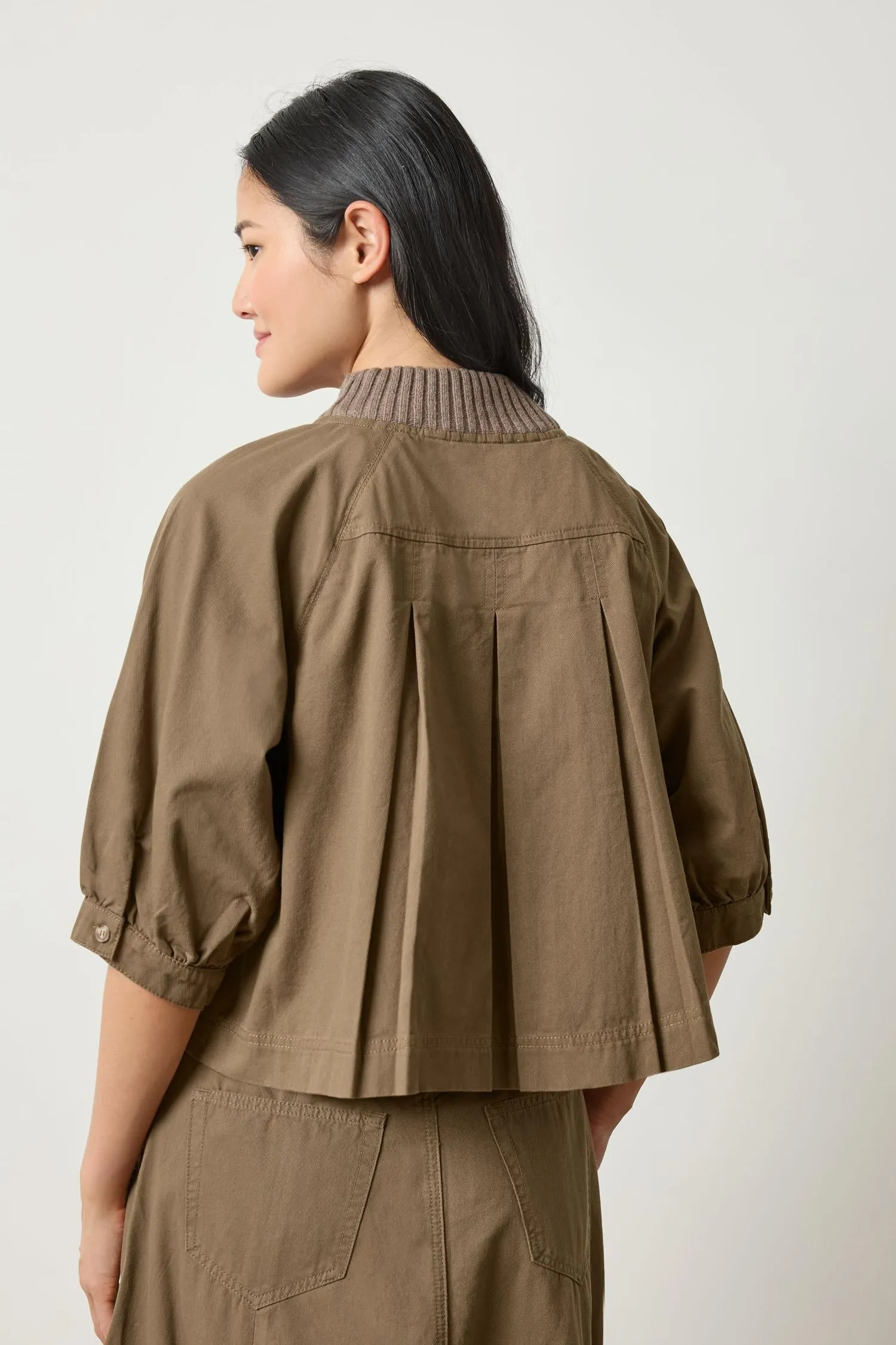 Knit Collar Twill Top sold by Lilla P product image thumbnail 3