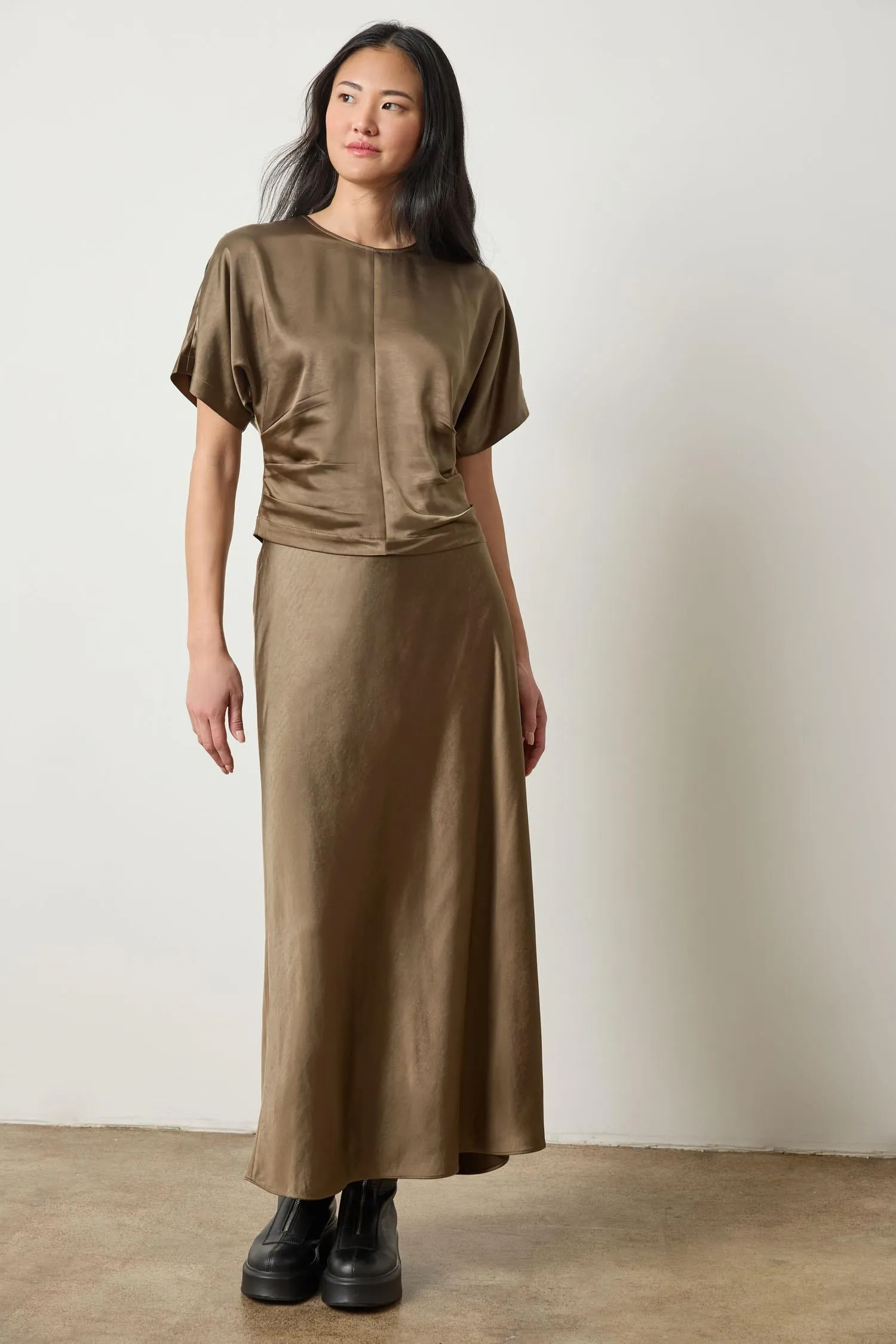 Satin Bias Maxi Skirt sold by Lilla P product image thumbnail 5