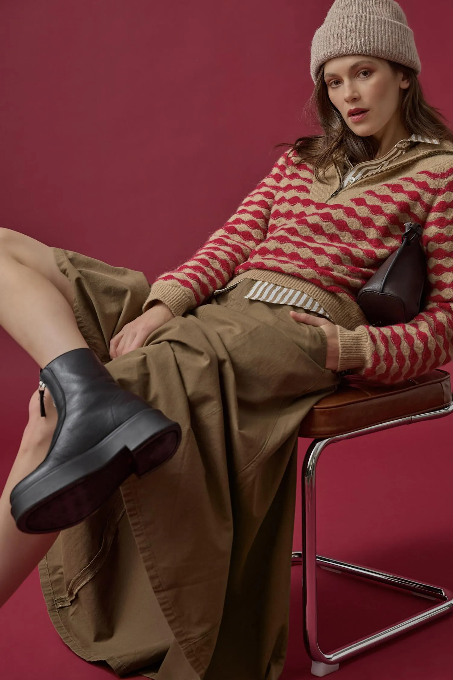 Mixed Stitch Half Zip sold by Lilla P product image thumbnail 5