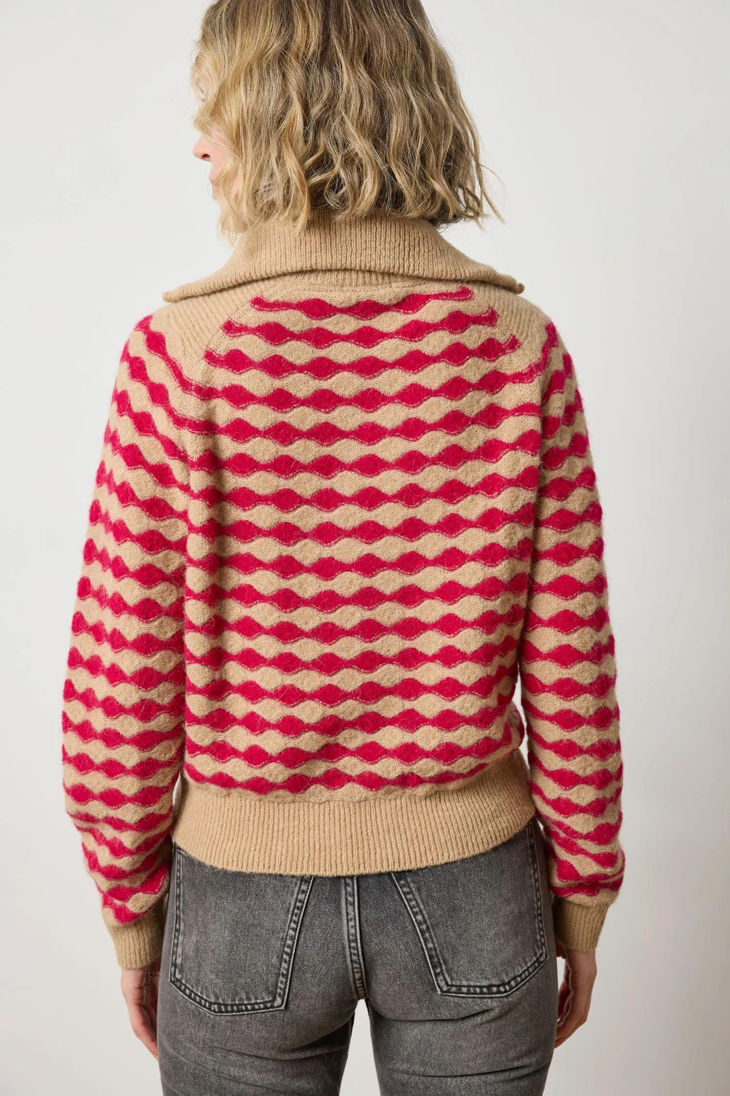 Mixed Stitch Half Zip sold by Lilla P product image thumbnail 2