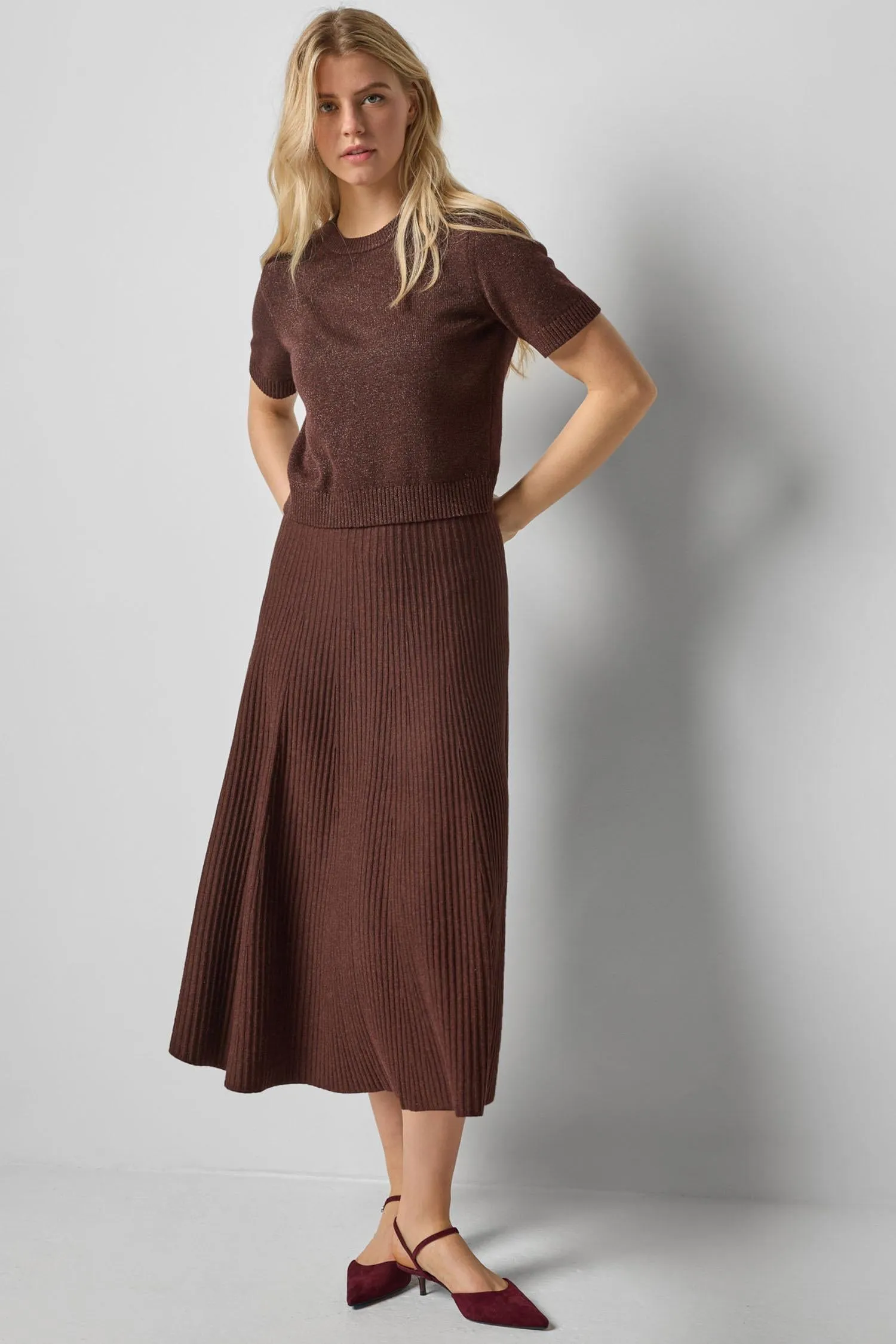 Flared Knit Skirt sold by Lilla P product image thumbnail 4