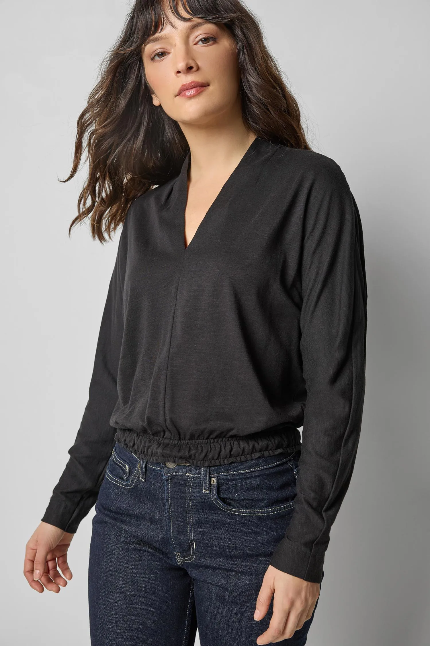 Shawl Collar Wedge Top sold by Lilla P product image thumbnail 3