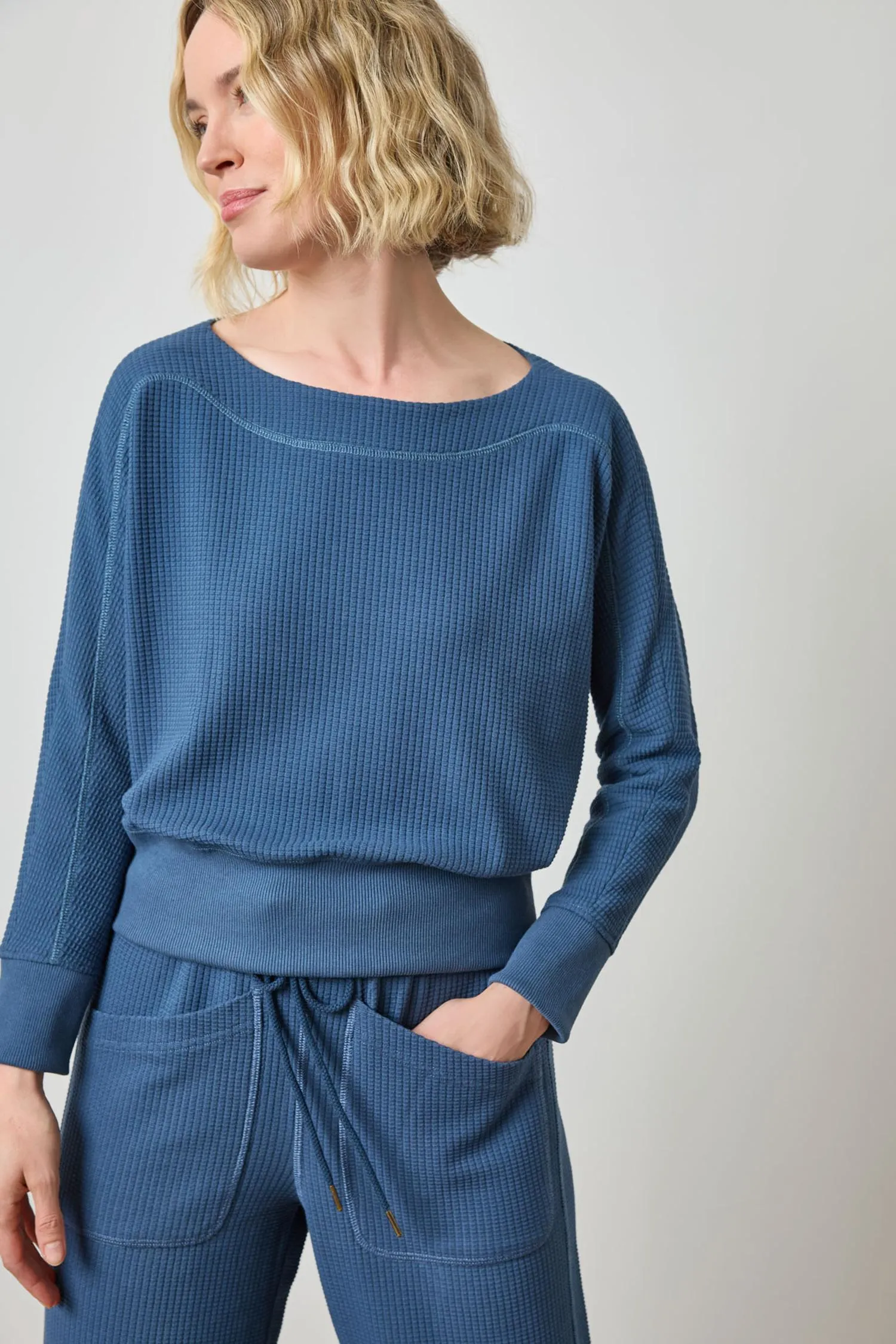 Rib Trim Seamed Top sold by Lilla P product image thumbnail 4