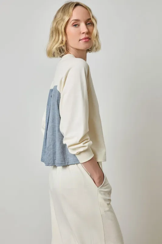Pleat Back Crewneck sold by Lilla P