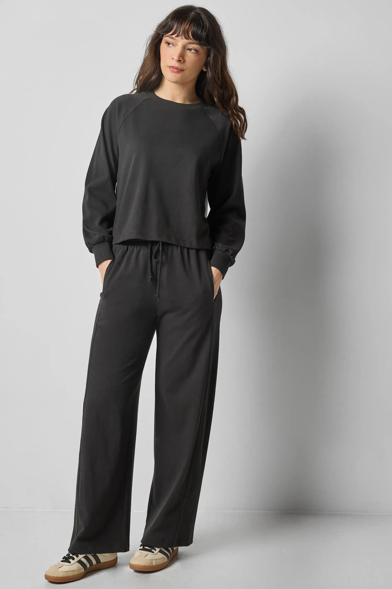 Drawcord Wide Leg Pant sold by Lilla P product image thumbnail 3