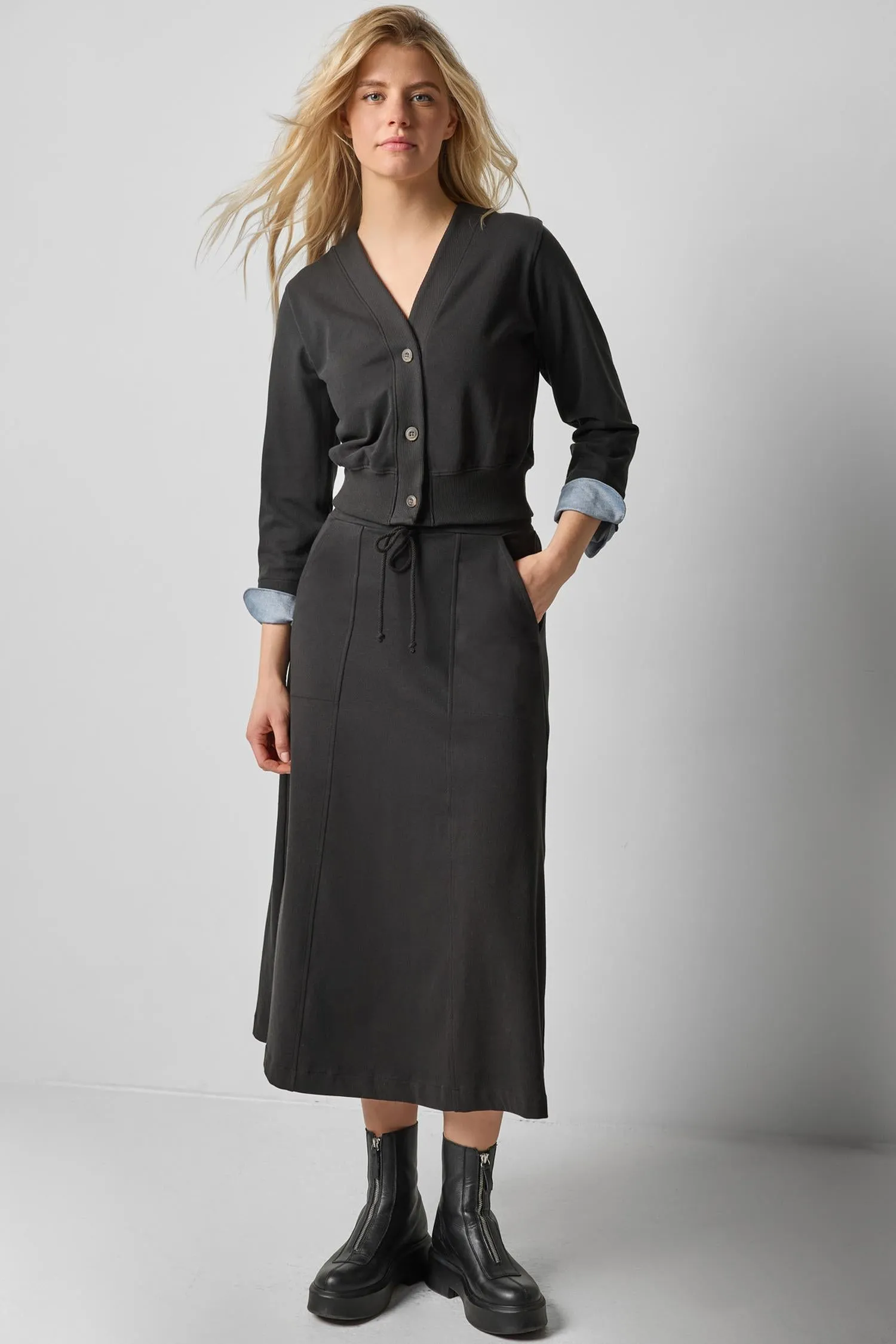 Drawcord Paneled Skirt sold by Lilla P product image thumbnail 5