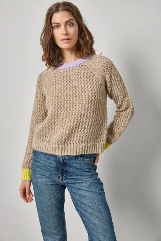 Contrast Trim Crewneck Sweater sold by Lilla P
