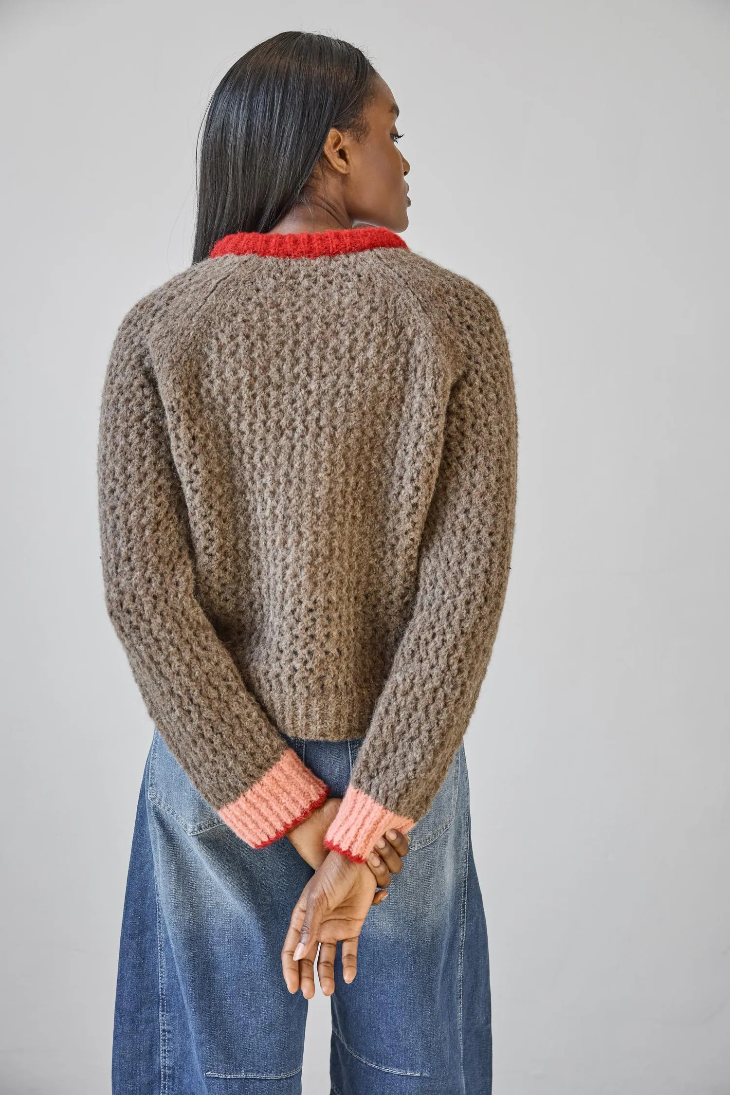 Contrast Trim Crewneck Sweater sold by Lilla P product image thumbnail 4
