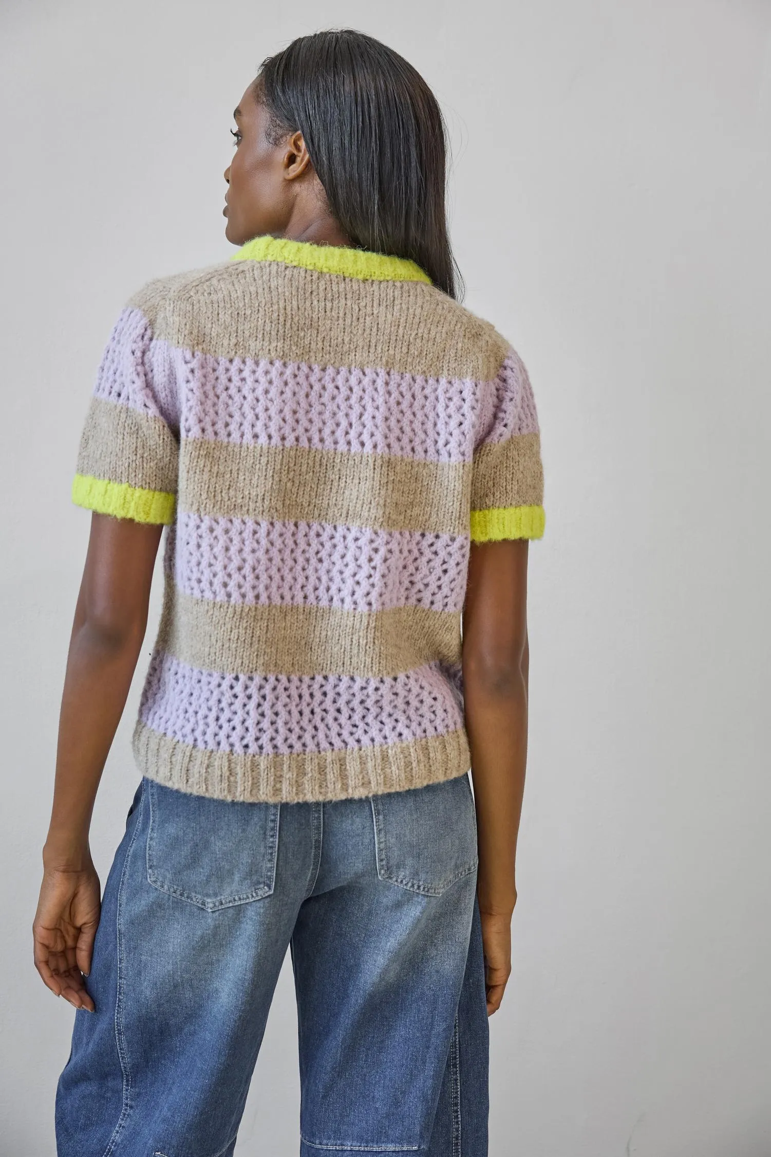 Short Sleeve Stripe Sweater sold by Lilla P product image thumbnail 3